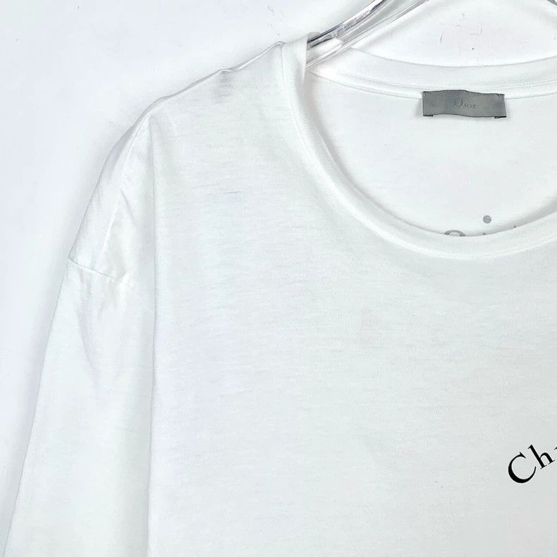 Dior Dior Logo slogan printed round-neck white cotton short-slee Size US S / EU 44-46 / 1 - 3 Thumbnail