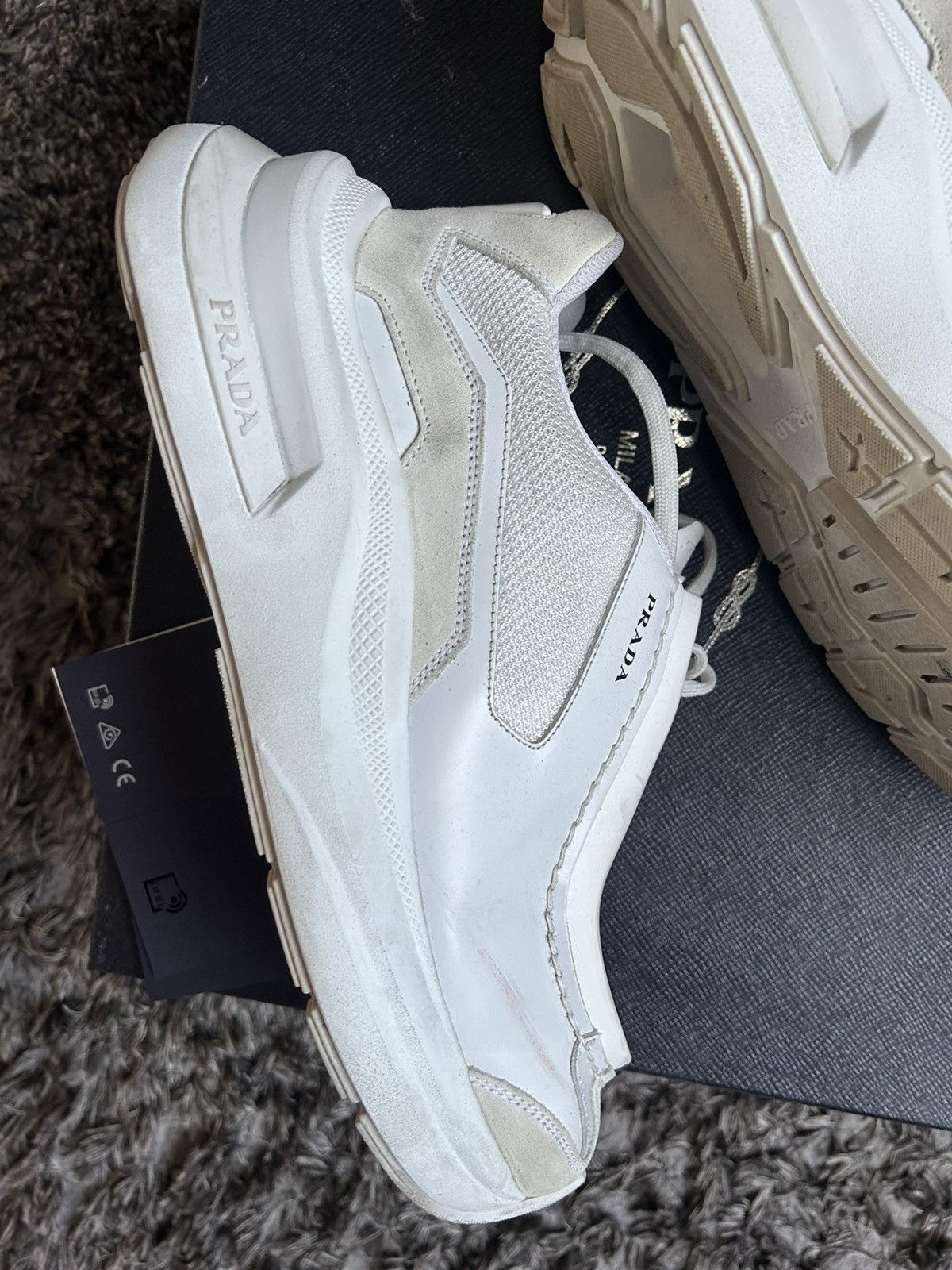 Prada Prada Sneaker White/Beige Size US 8.5 / EU 41-42 - 2 Thumbnail