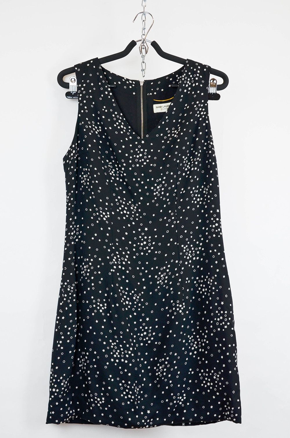 Saint Laurent Paris Saint Laurent Paris Sleeveless Star Print Black Dress - M Size M / US 6-8 / IT 42-44 - 1 Thumbnail