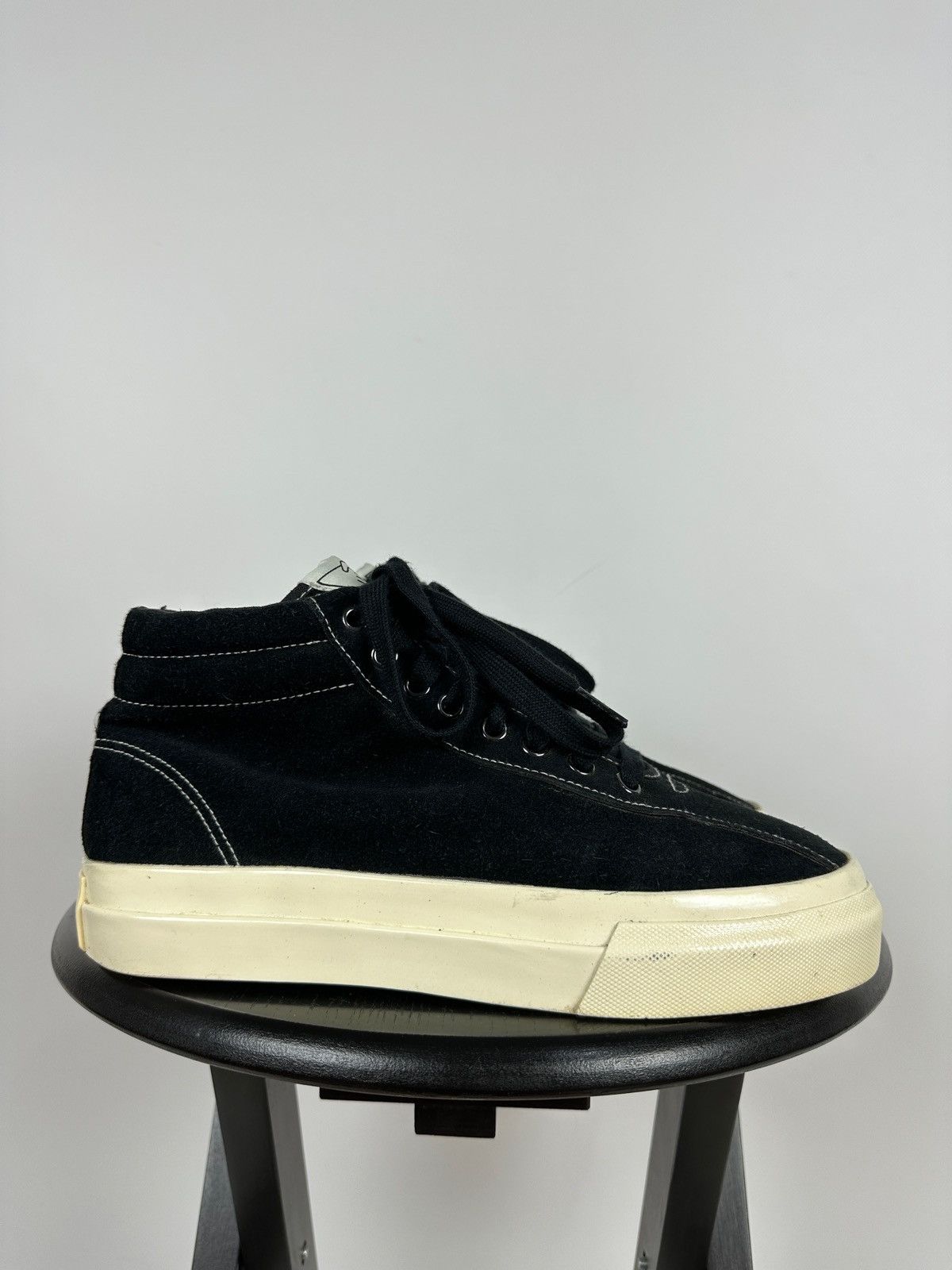Stepney Workers Club Stepney Workers Club Black Suede Hi-Top Sneakers Size US 7 / EU 40 - 7 Thumbnail