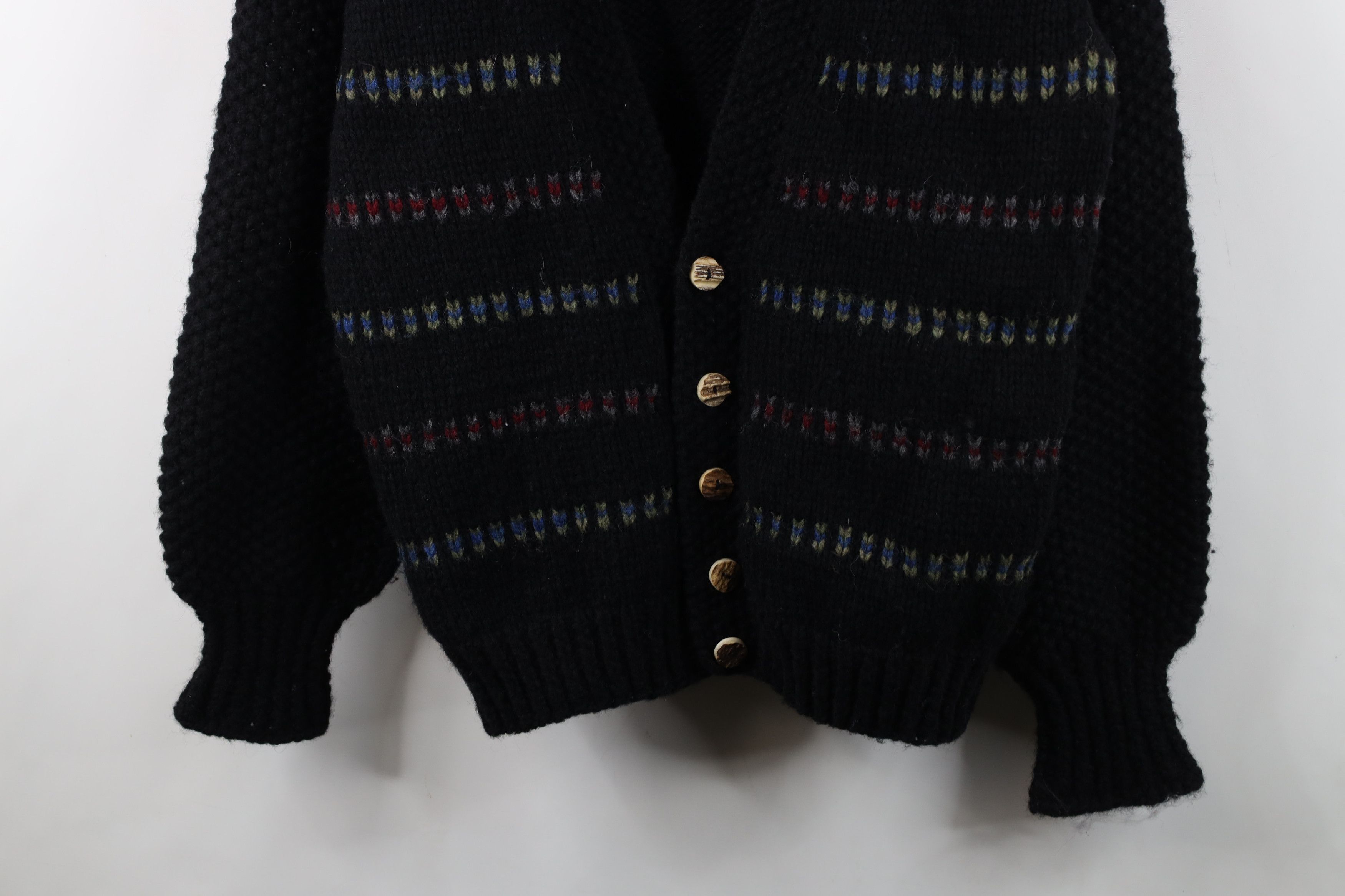 Vintage Vintage 60s Rockabilly Knit Shetland Wool Cardigan Sweater Size US M / EU 48-50 / 2 - 3 Thumbnail