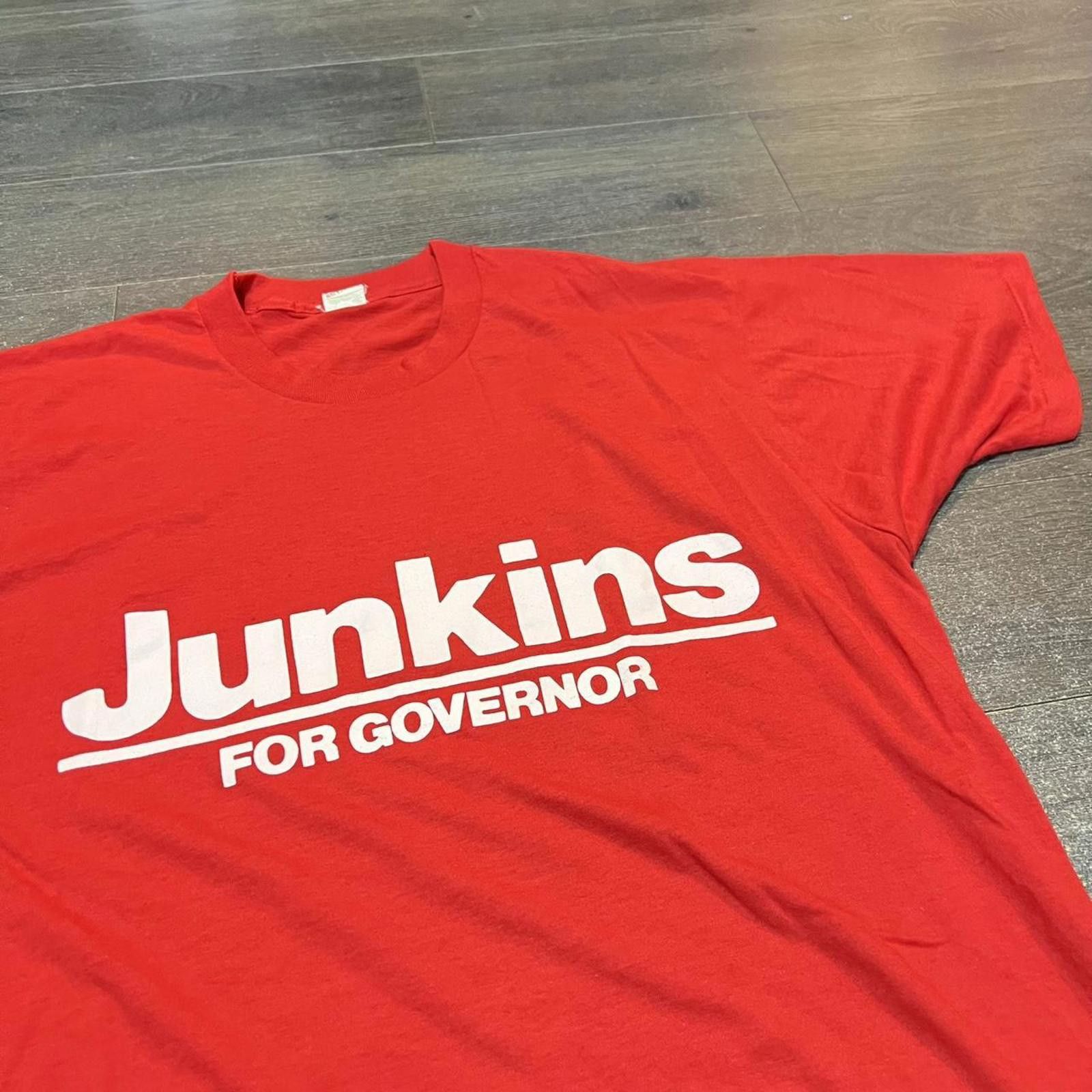 Other Vintage junkins for governor t shirt 80s L Size US L / EU 52-54 / 3 - 1 Thumbnail