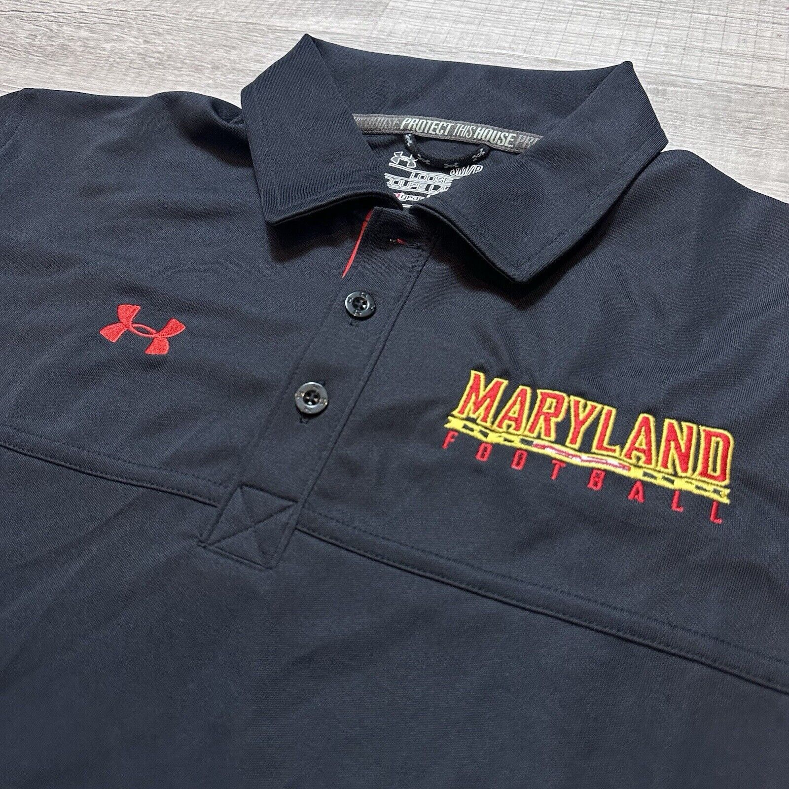 Under Armour Under Armour Maryland Terrapins Football Men's Black Polo Size US S / EU 44-46 / 1 - 7 Thumbnail