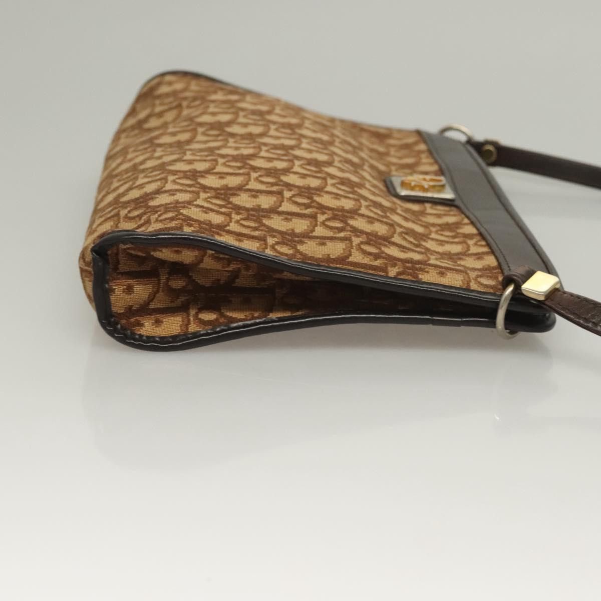 Dior DIOR Trotter Canvas Shoulder Bag Brown Gold Size ONE SIZE - 4 Thumbnail
