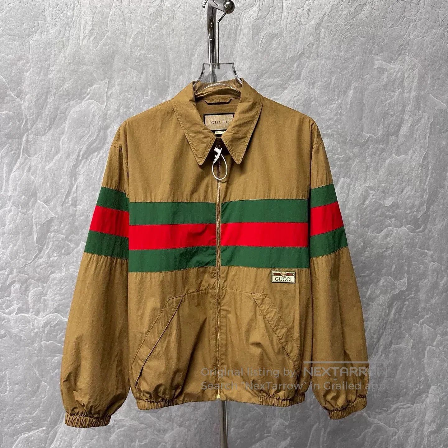 Gucci gucci red green striped embroidered jacket. Size US M / EU 48-50 / 2 - 1 Thumbnail