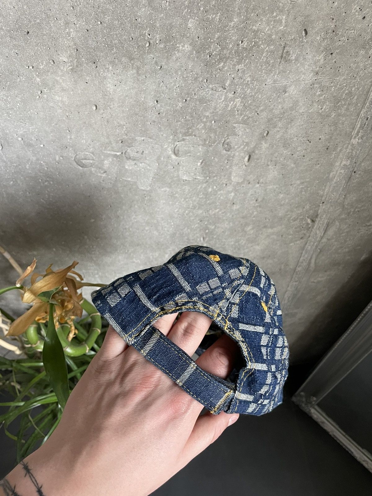 20471120 × Diesel Vintage Diesel D Logo Denim Washed Style Avant Garde Cap Y2K Size ONE SIZE - 3 Thumbnail