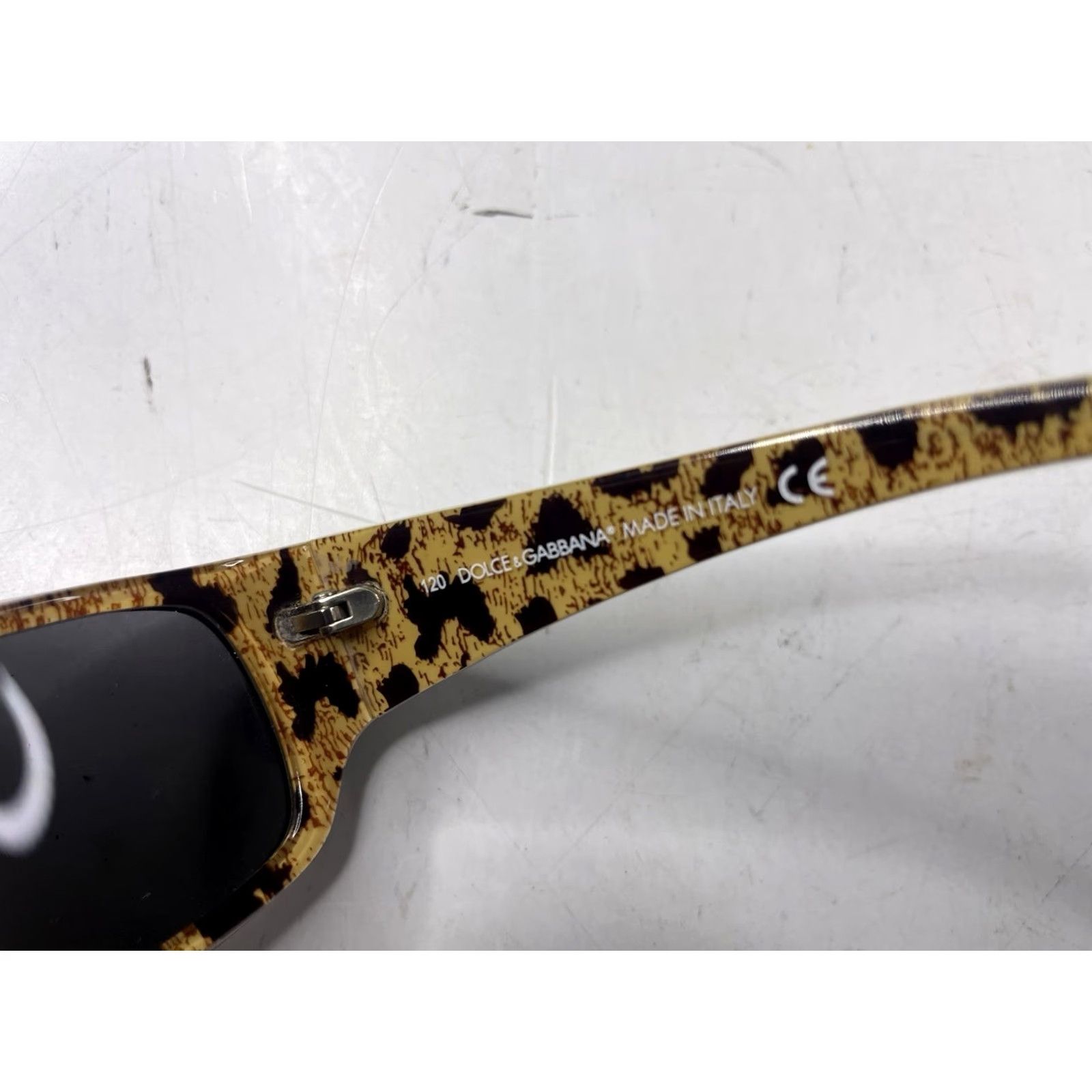 Dolce & Gabbana VINTAGE Dolce&Gabbana Sunglasses Womens DG 643S 819 Black Leopard Print Square Plastic Tinted Gray Lens Womens, Leopard Theme, 643S, 819, Light wear Size ONE SIZE - 4 Thumbnail