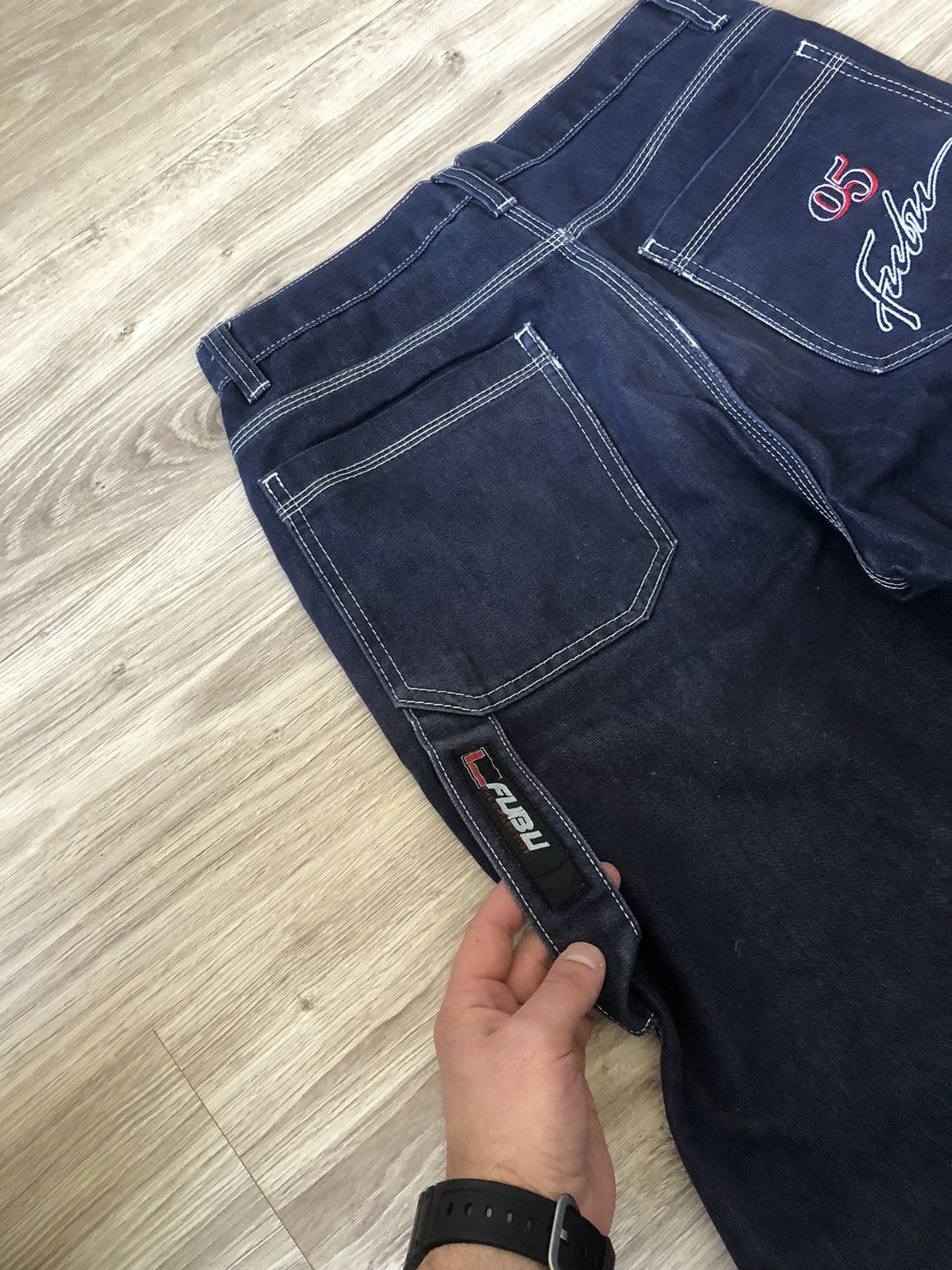 Fubu Vintage FuBu Y2K Jnco Style Baggy Hip Hop Denim Jeans Size US 29 - 8 Thumbnail