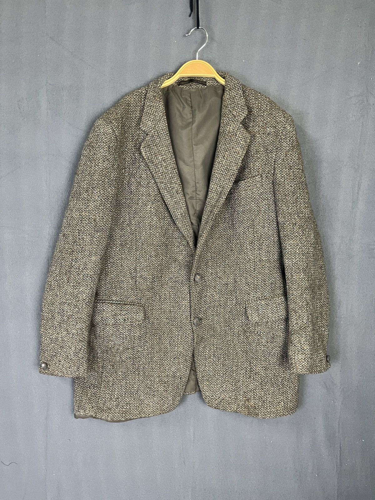 Harris Tweed × Vintage Vintage Made in Britain Wool Blazer Harris Tweed Handwoven Size 44R - 1 Thumbnail