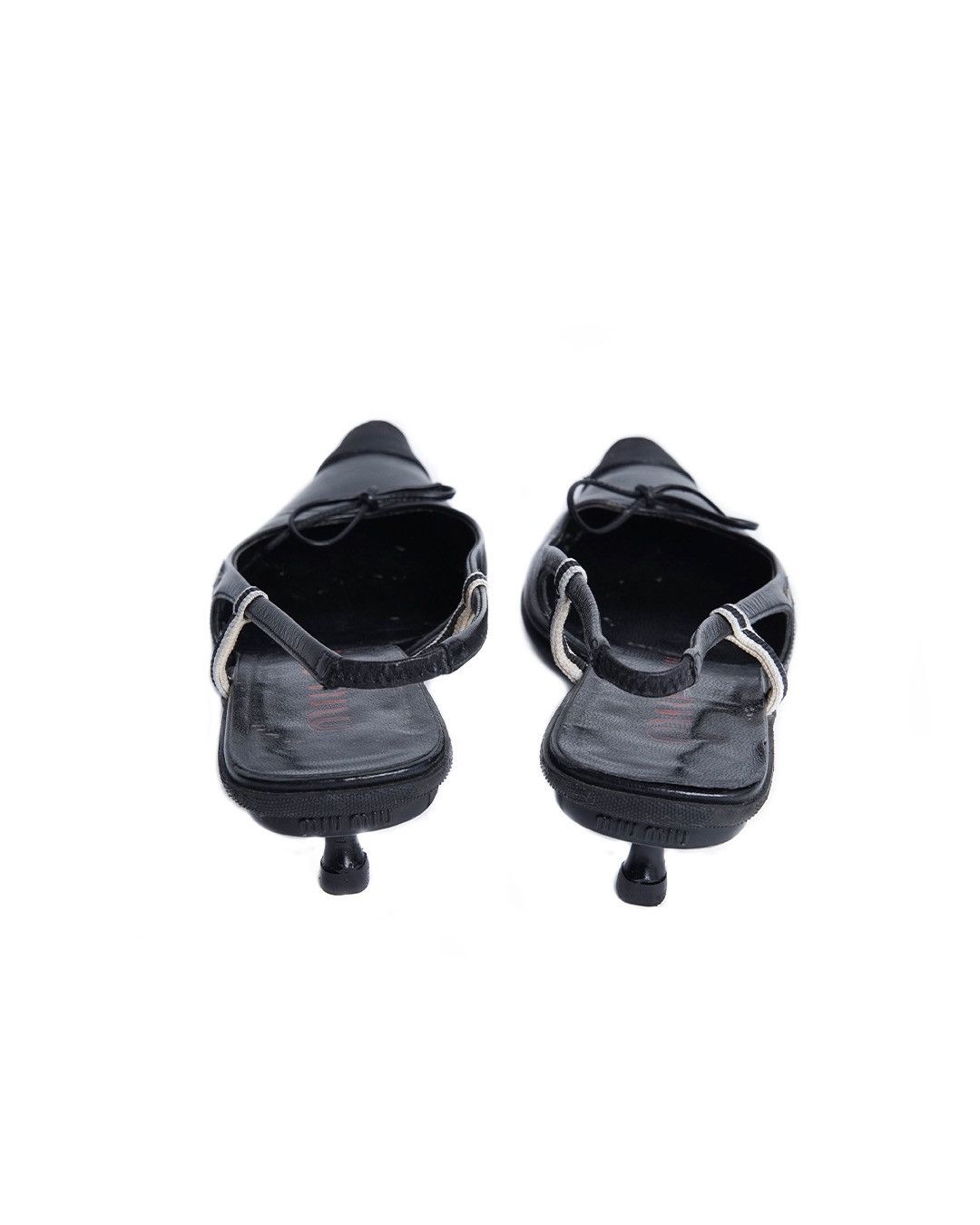 Miu Miu Miu Miu S/S2000 Leather Mules in Black Size US 7.5 / IT 37.5 - 7 Thumbnail