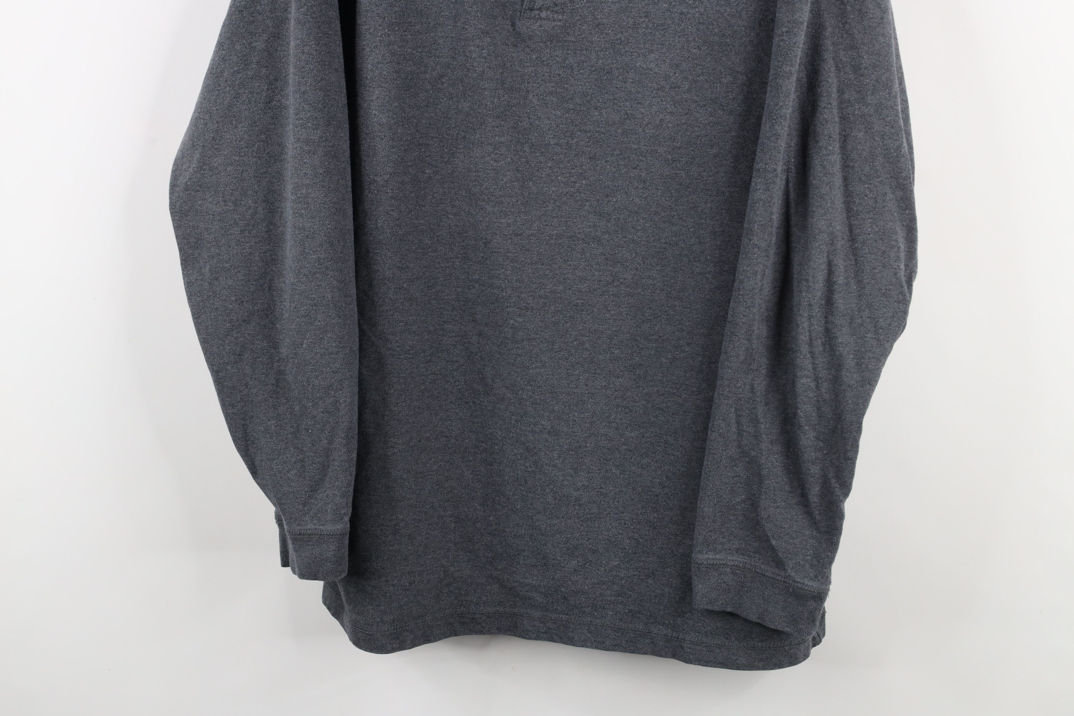 Vintage Vintage 90s Streetwear Blank Long Sleeve Henley T-Shirt Gray Size US XL / EU 56 / 4 - 3 Thumbnail