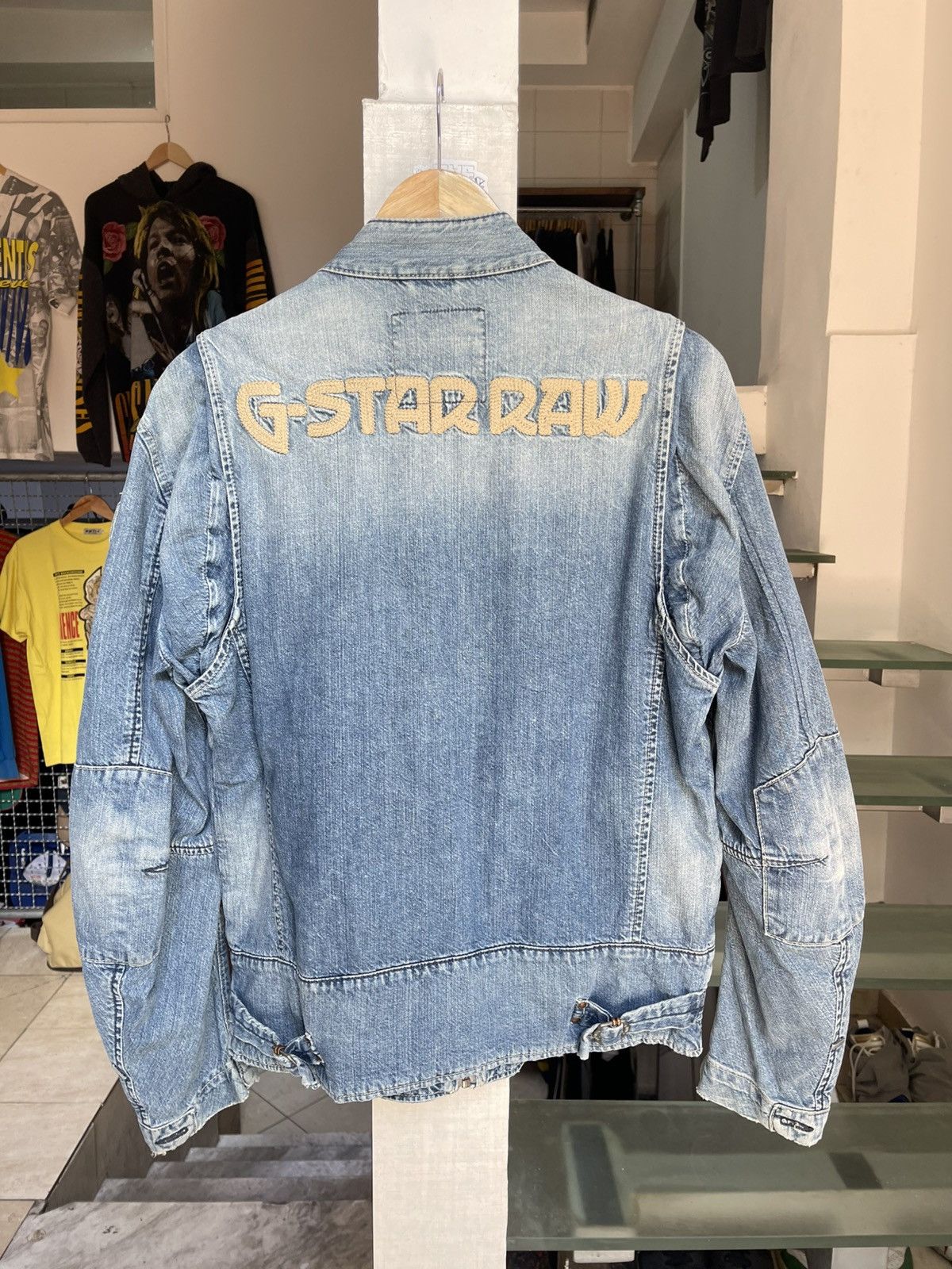 G-Star G Star Raw Denim Jacket RARE y2k Size US L / EU 52-54 / 3 - 2 Thumbnail