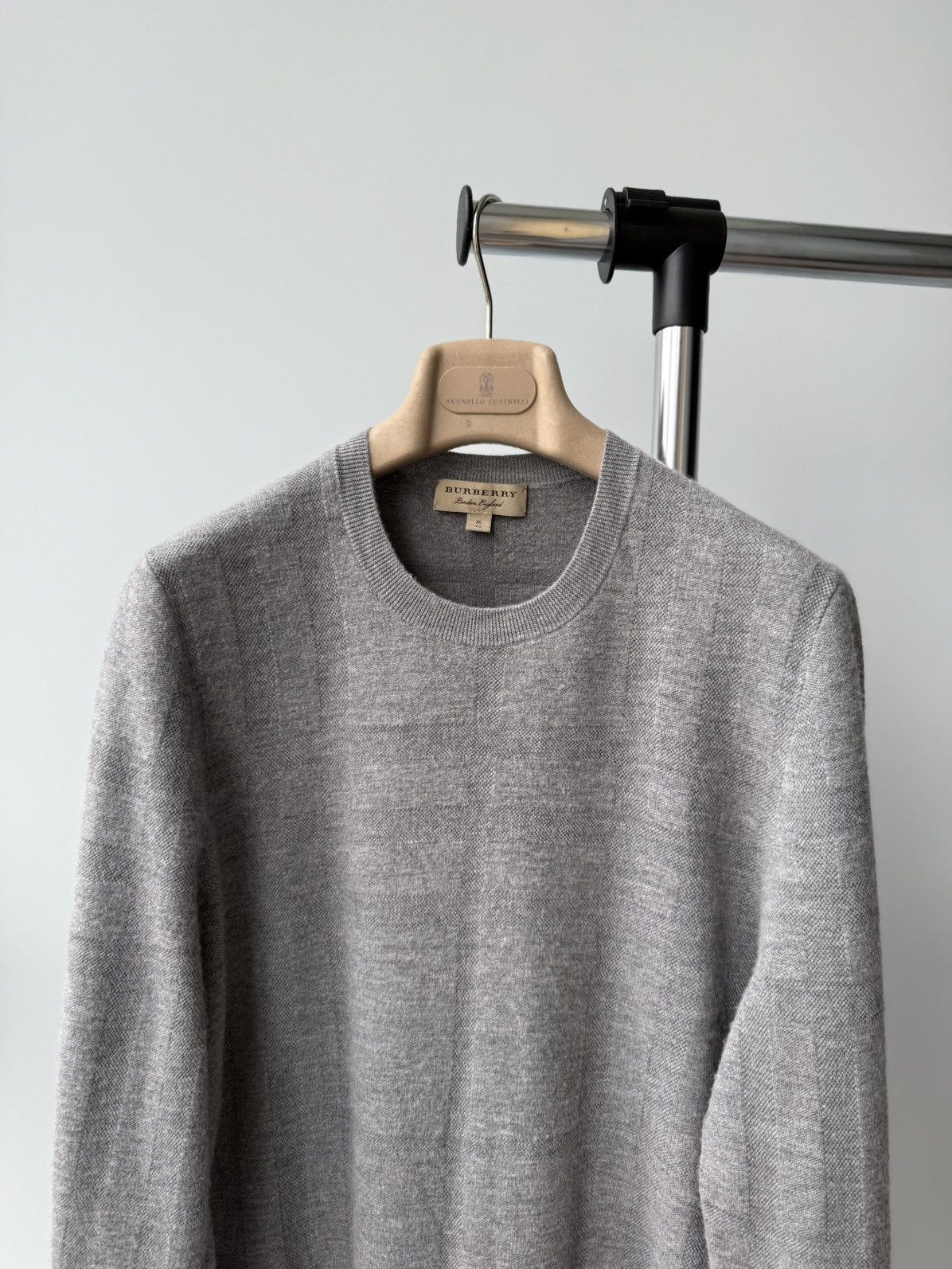 Burberry Burberry Sweater Wool / Silk Nowa Check Mens Size US M / EU 48-50 / 2 - 3 Thumbnail