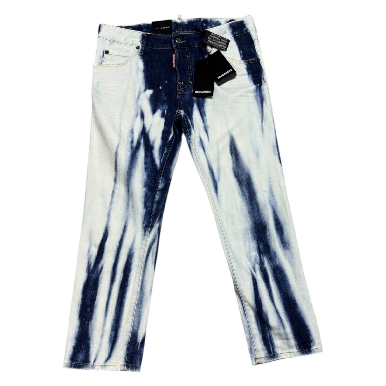 Dsquared2 DSQUARED 2 (NWT) Mid Rise Crop Bleach Designer Jeans Size 4 Size 32" / US 10 / IT 46 - 1 Thumbnail