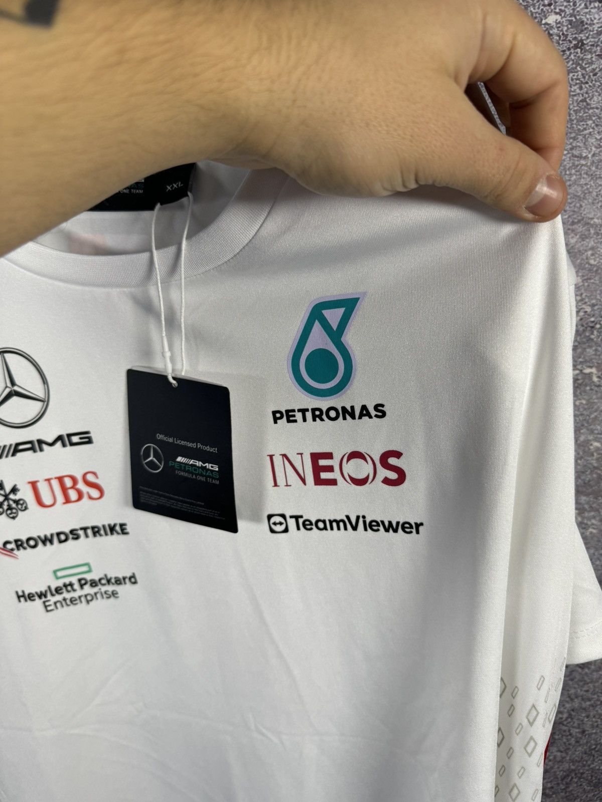 Formula 1 × Mercedes-Benz AMG Petronas Formula 1 Team Racing New T shirt Blokcore Size US XXL / EU 58 / 5 - 9 Thumbnail