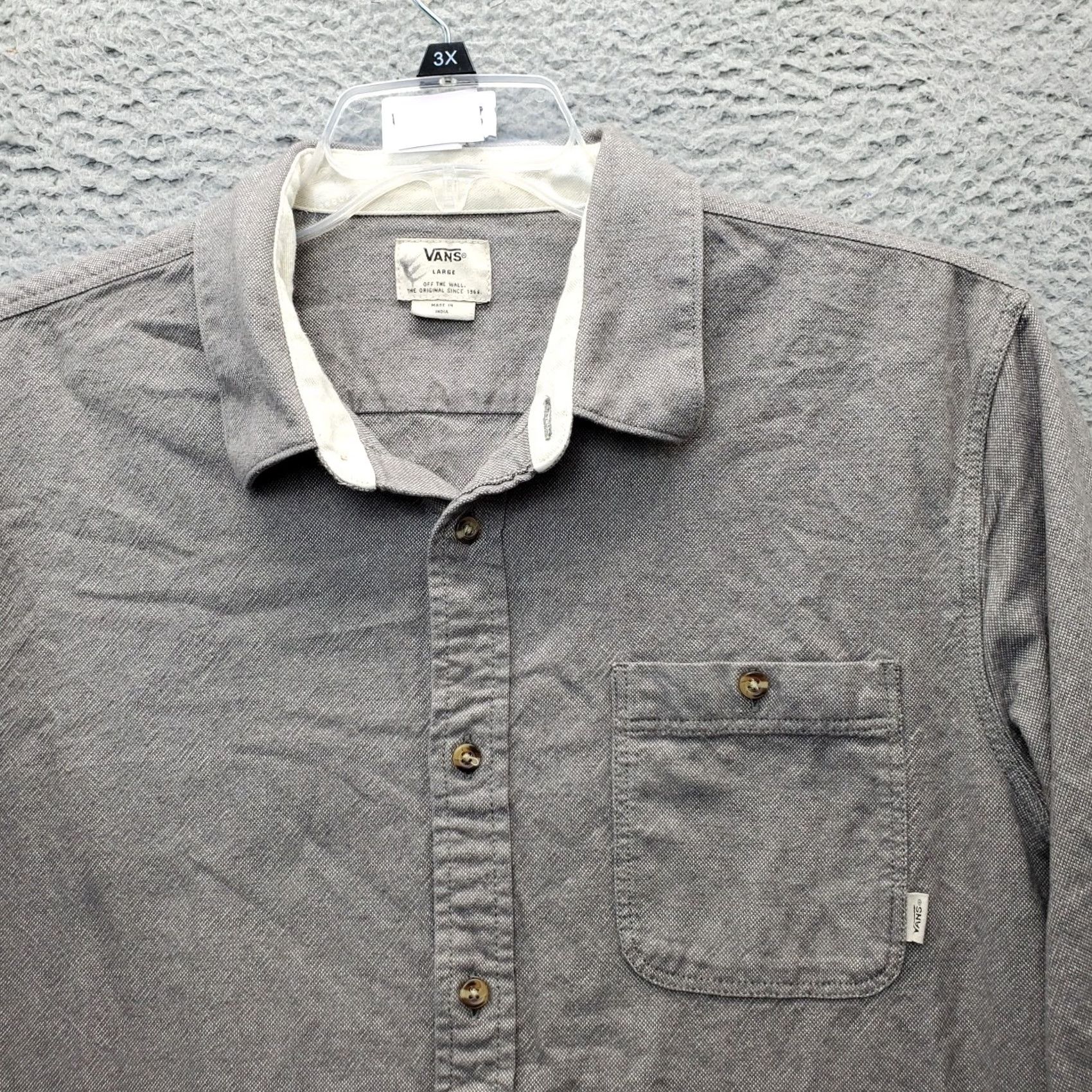 Vans Vans Shirt Men Large Multi Solid Regular Fit Button-Down Pocket Size US L / EU 52-54 / 3 - 3 Thumbnail
