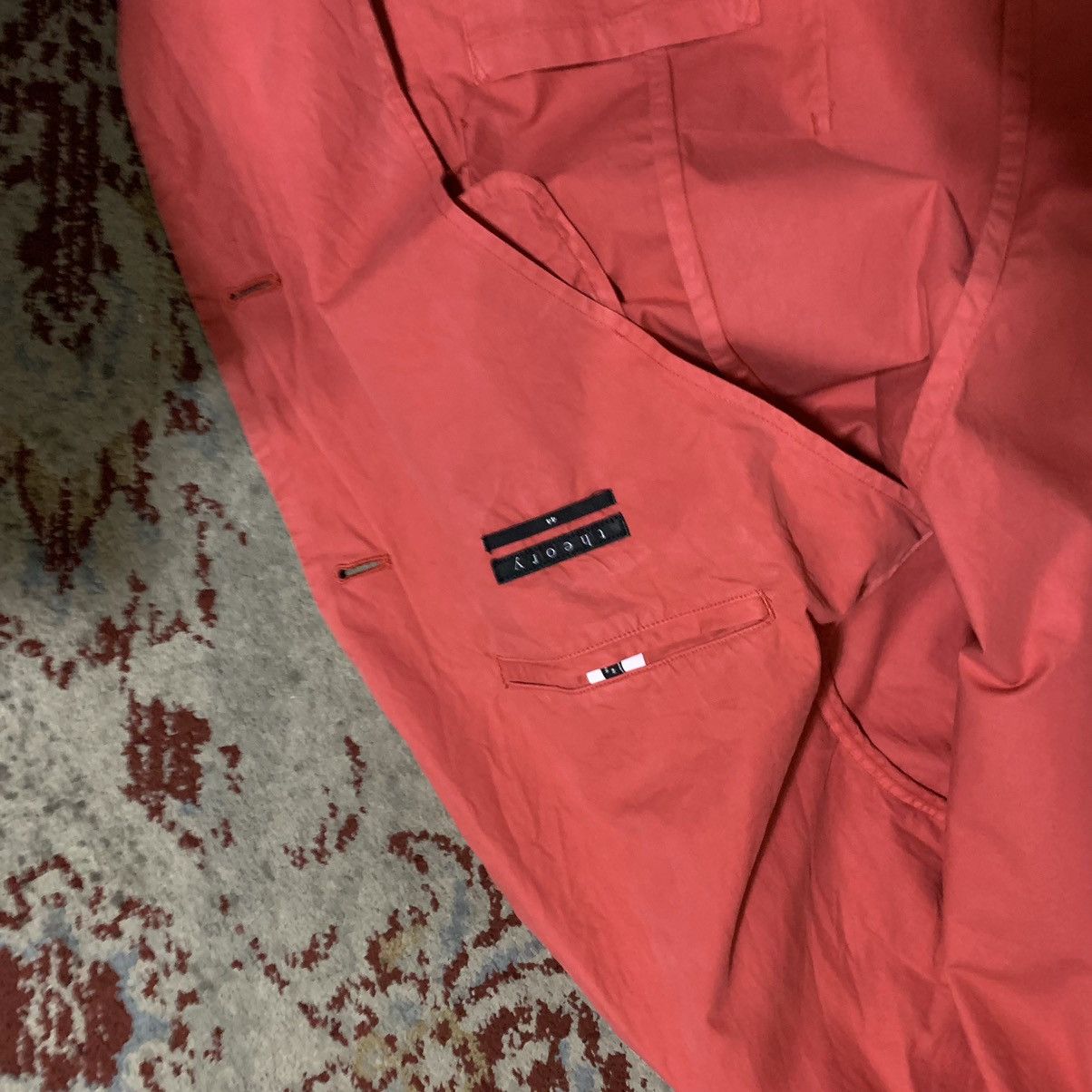 Theory Theory 2 Btn Single Vent Cotton Blazer Size 44R - 15 Thumbnail
