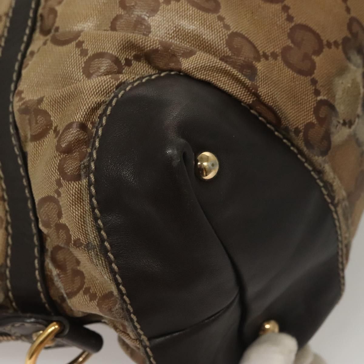 Gucci GUCCI GG Crystal Hand Bag Coated Canvas Beige Gold Size ONE SIZE - 12 Thumbnail