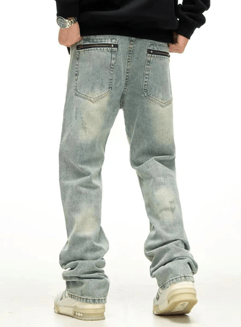 Japanese Brand × Jean American retro simple washed loose straight jeans Size US 32 / EU 48 - 4 Thumbnail