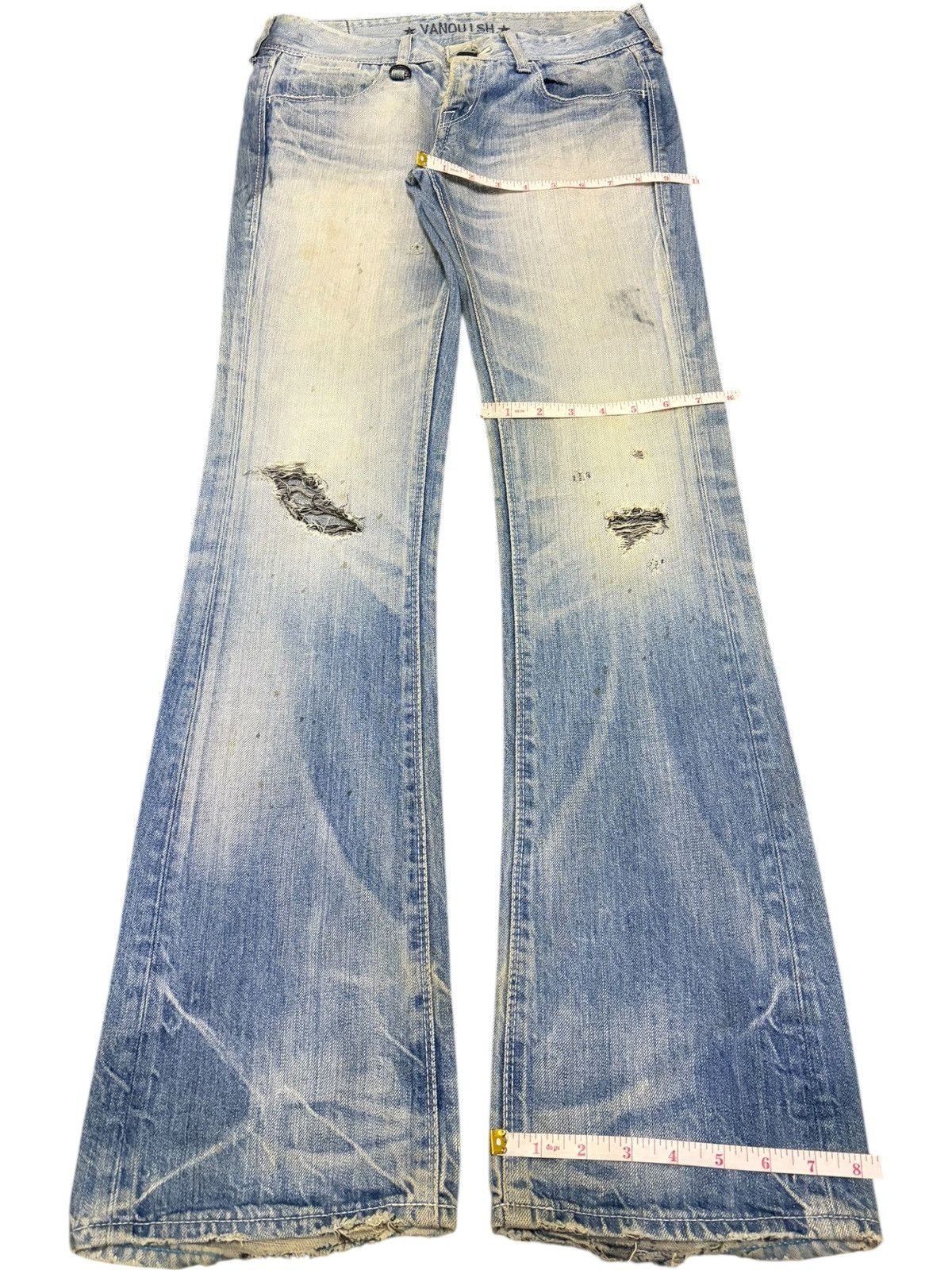 Vanquish Vintage Japanese Vanquish Distressed Flare Jeans Size 30" / US 8 / IT 44 - 8 Thumbnail