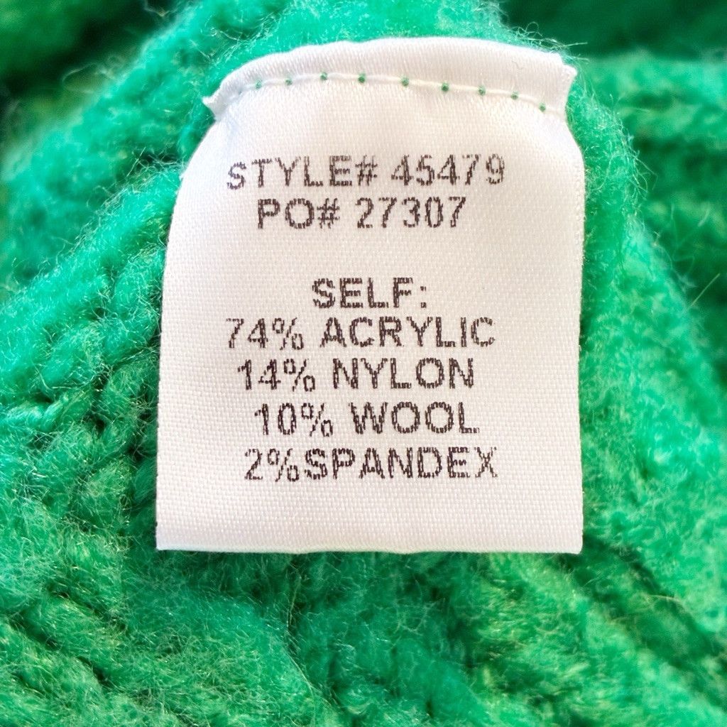 Other Skies are Blue Green Cable Knit Pearl Embellished Sweater XS Size XS / US 0-2 / IT 36-38 - 10 Thumbnail