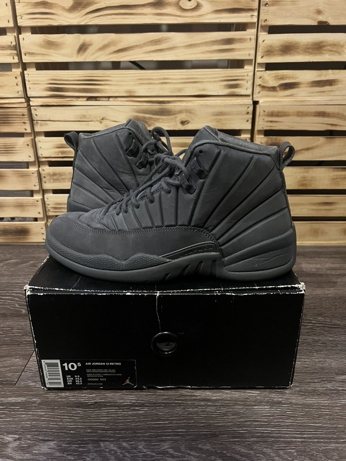 Jordan Brand Air Jordan Retro 12 PSNY Dark Grey Size 10.5 130690-003 Size US 10.5 / EU 43-44 - 1 Thumbnail