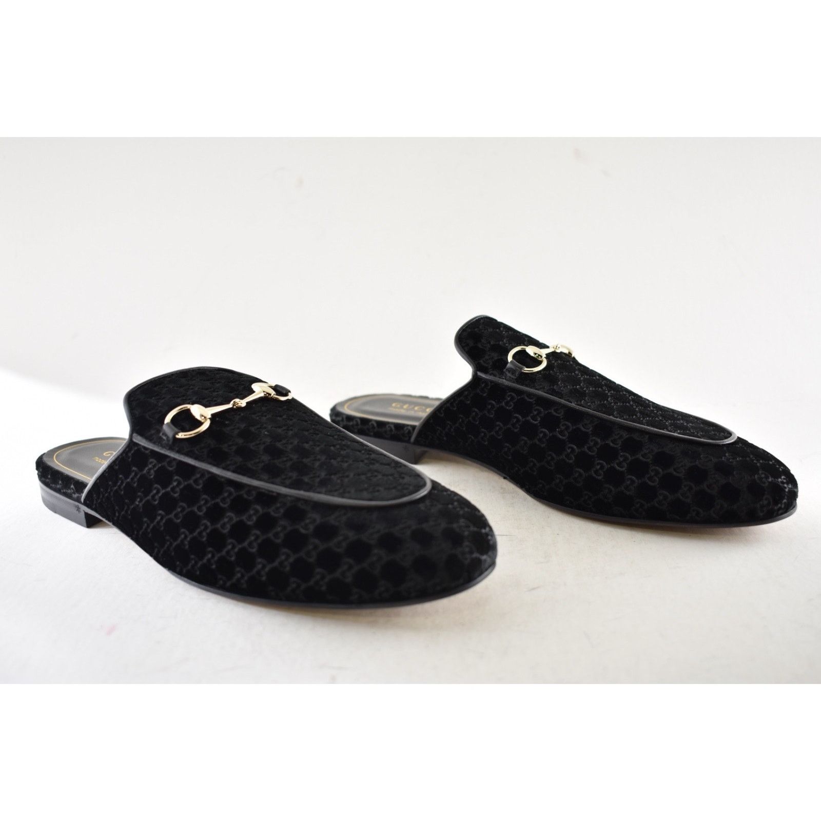 Gucci Gucci Princetown Velvet GG Black Backless Mule Flat 41 Size US 11 / IT 41 - 4 Thumbnail