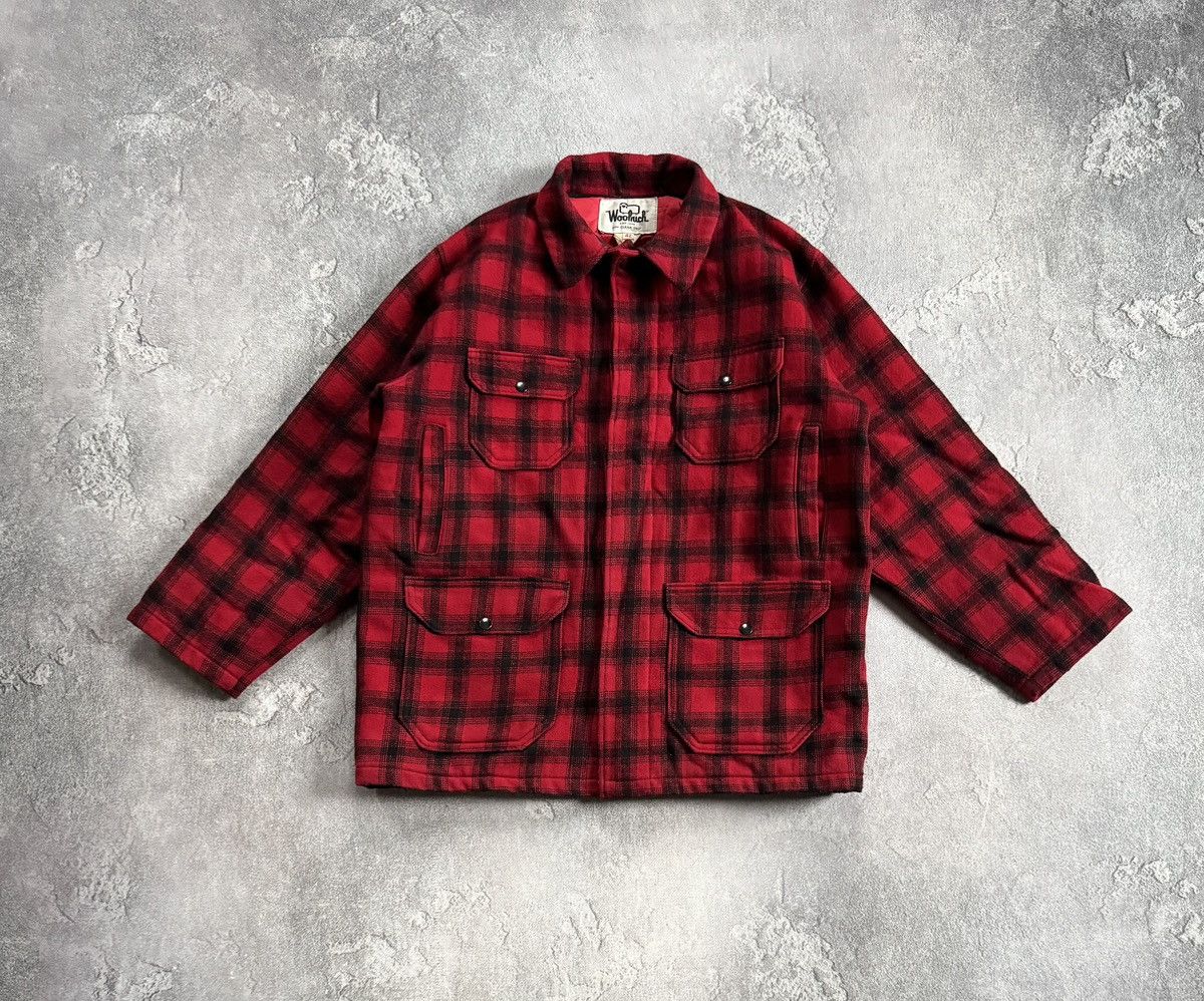 Woolrich Woolen Mills Woolrich 44size Plaid Buffalo Flannel Jacket Coat 80s 90s Size US XL / EU 56 / 4 - 6 Thumbnail