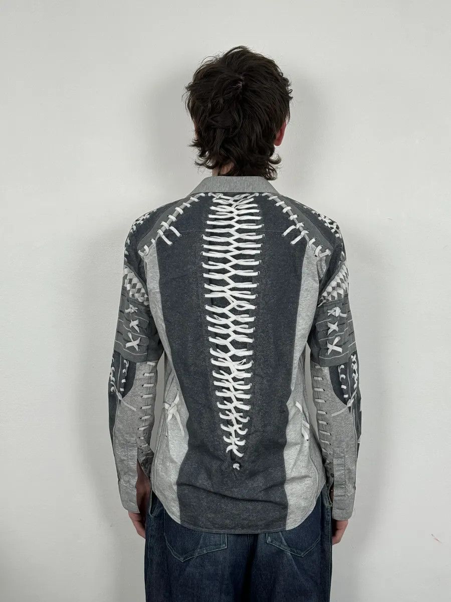 Givenchy AW2013 Givenchy Mega Laced Abstract Grey Shirt by Riccardo Tisci Size US S / EU 44-46 / 1 - 4 Thumbnail