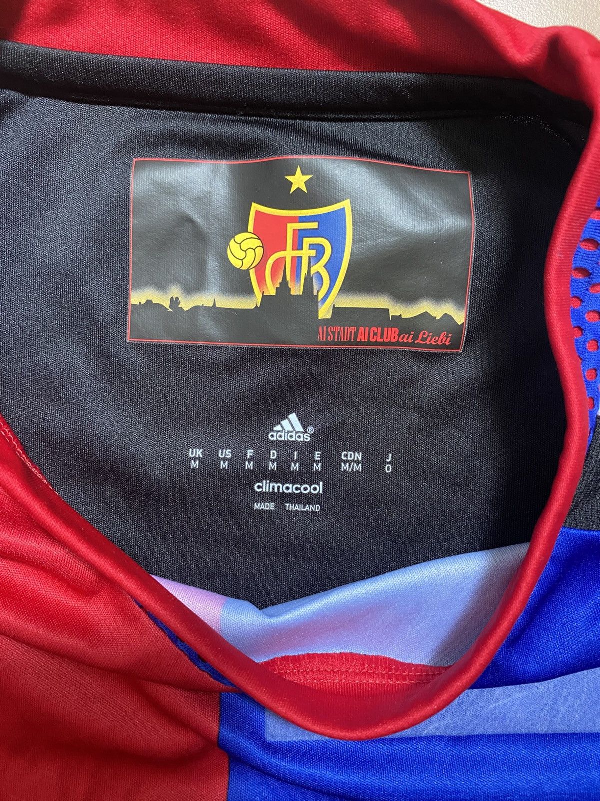 Adidas × Vintage Adidas FC Basel 2016/17 Home Football Shirt Soccer Jersey Size US M / EU 48-50 / 2 - 13 Thumbnail