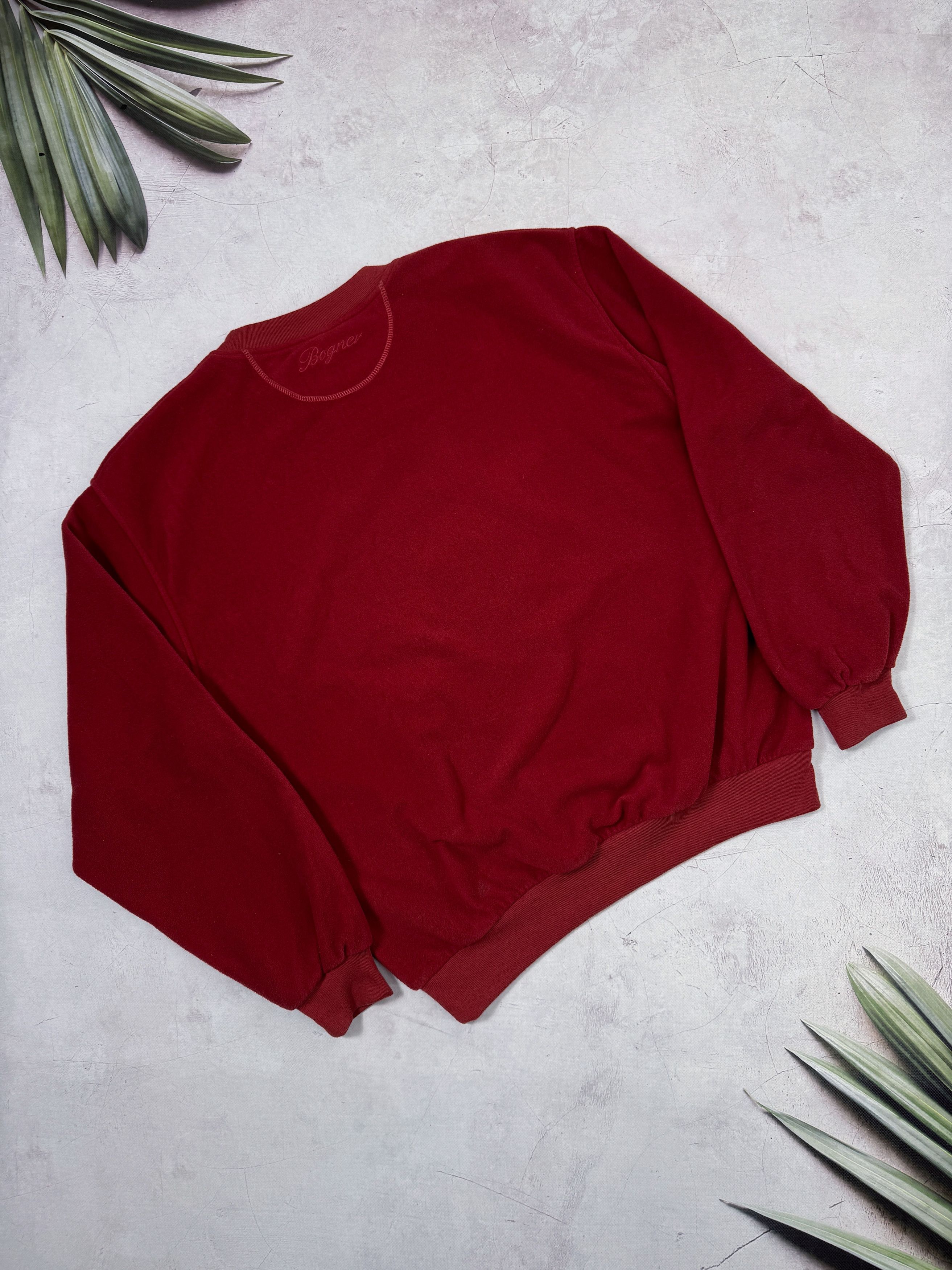 Bogner Vintage Bogner Sweatshirt Fleece Country Golf Club Burgundy Size US XL / EU 56 / 4 - 17 Thumbnail