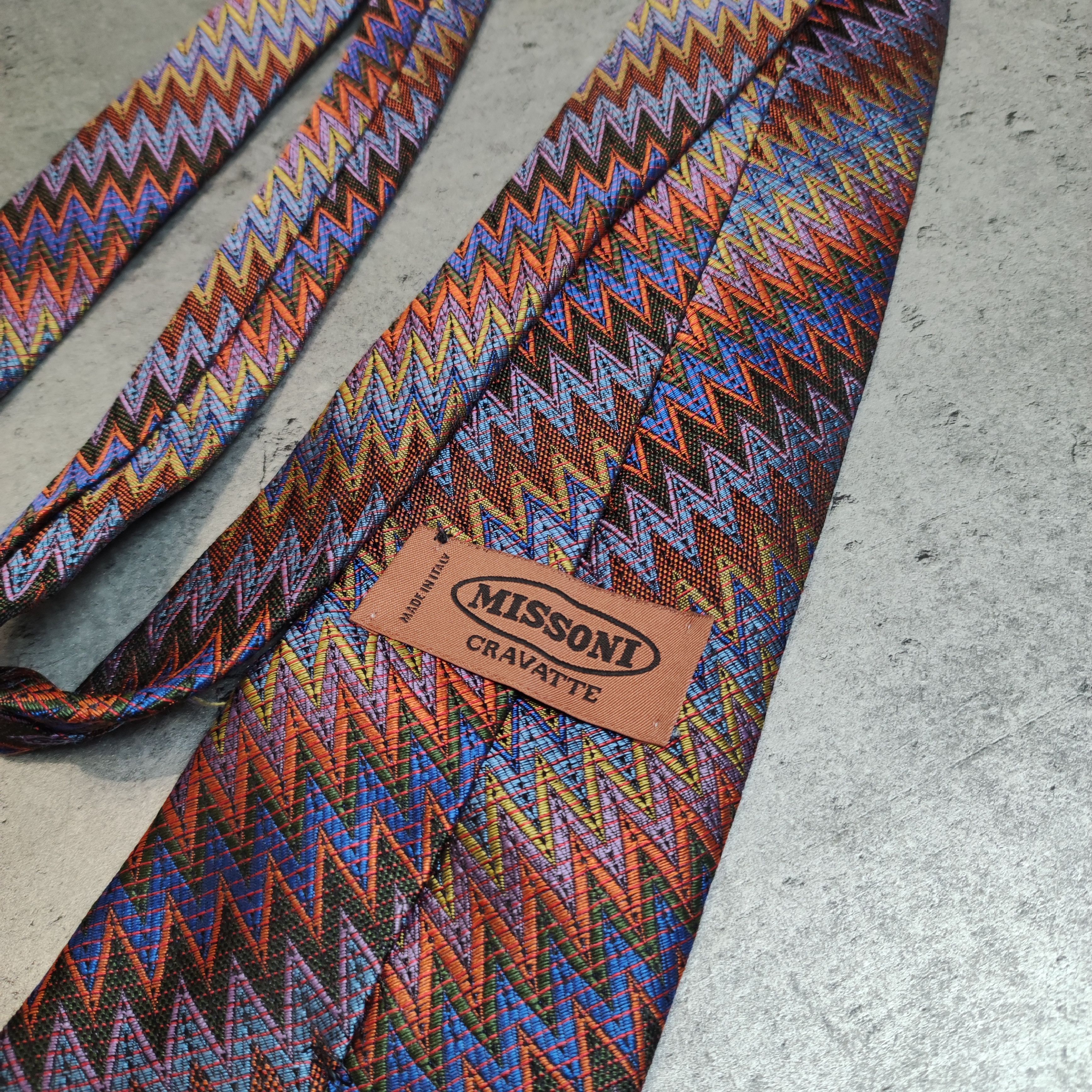 Missoni RARE 90s Missoni Cravatte Silk Tie Size ONE SIZE - 2 Thumbnail