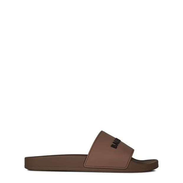 image of Balenciaga O1G2R1Mq0324 Sliders In Taupe & Black in Taupe/Black, Men's (Size 10)