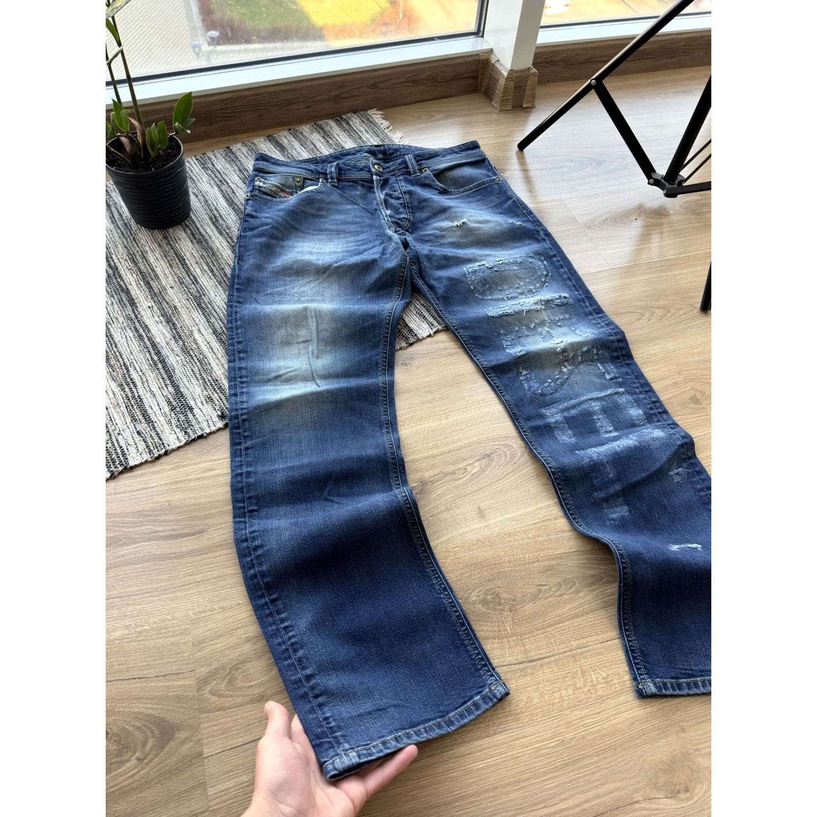 Diesel Diesel Jeans Vintage Big Logo Denim Pants 33 Men Regular Blue 90s City Logo Retro Streetwear Biker USA Size US 33 - 4 Thumbnail