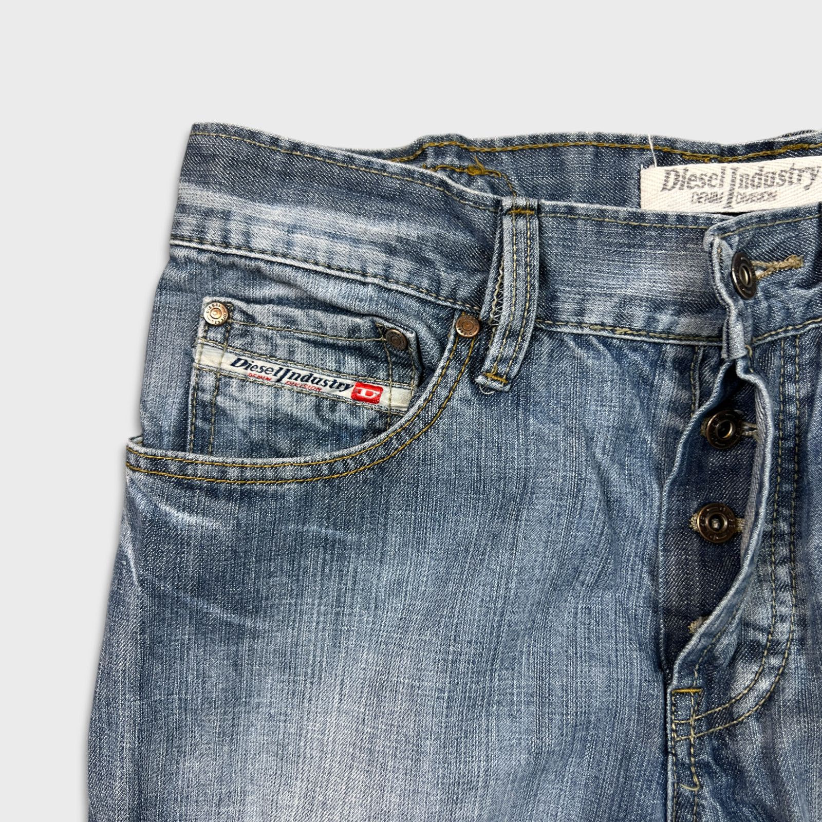 Diesel × Vintage Diesel Jeans 32x33 Industry Regular Straight Leg Denim Pants Size US 32 / EU 48 - 3 Thumbnail