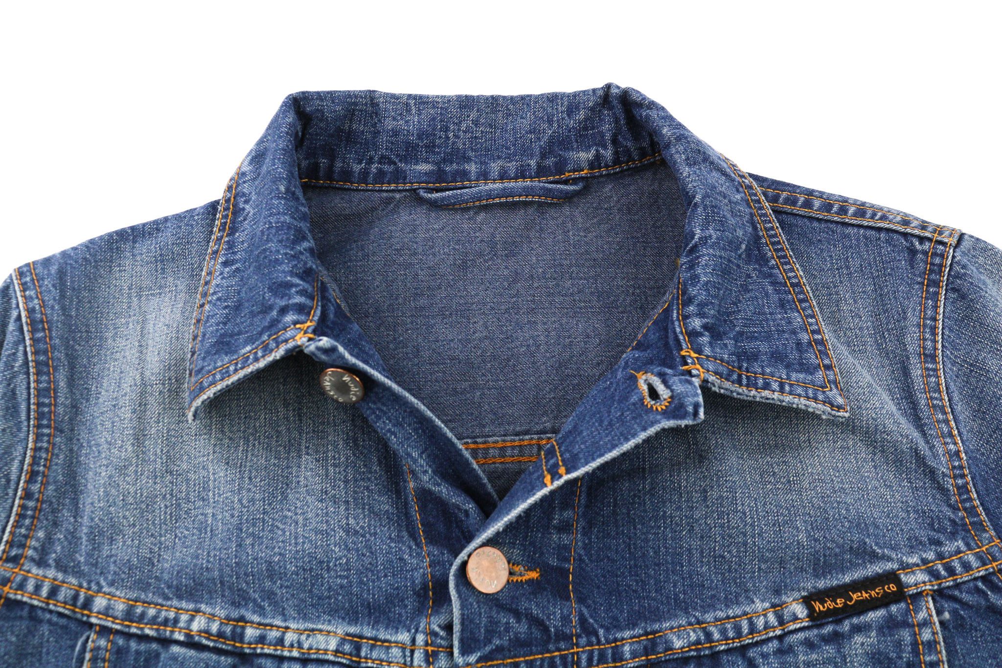Nudie Jeans TERRY S Worn Washed Blue Denim Jacket 81074 Size US S / EU 44-46 / 1 - 4 Thumbnail