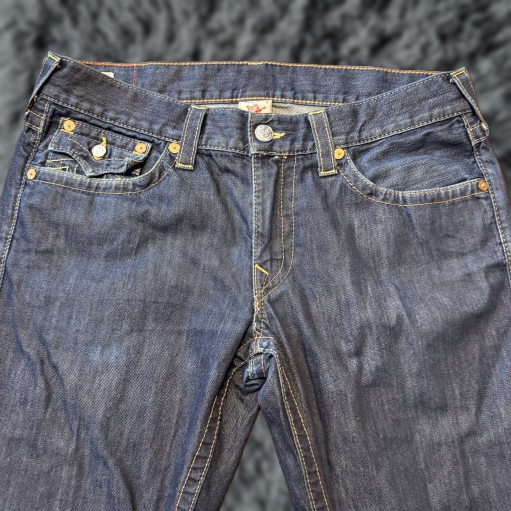 True Religion Jeans Men's Ricky Flap Pocket Relaxed Straight 36x33 Men’s