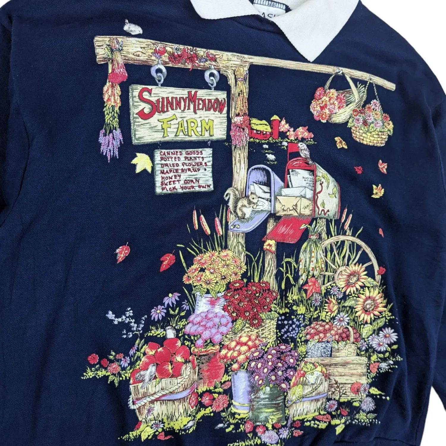 Vintage Vintage 90's BASIC EDITIONS Full Image Holiday Sweatshirt Size M / US 6-8 / IT 42-44 - 5 Thumbnail