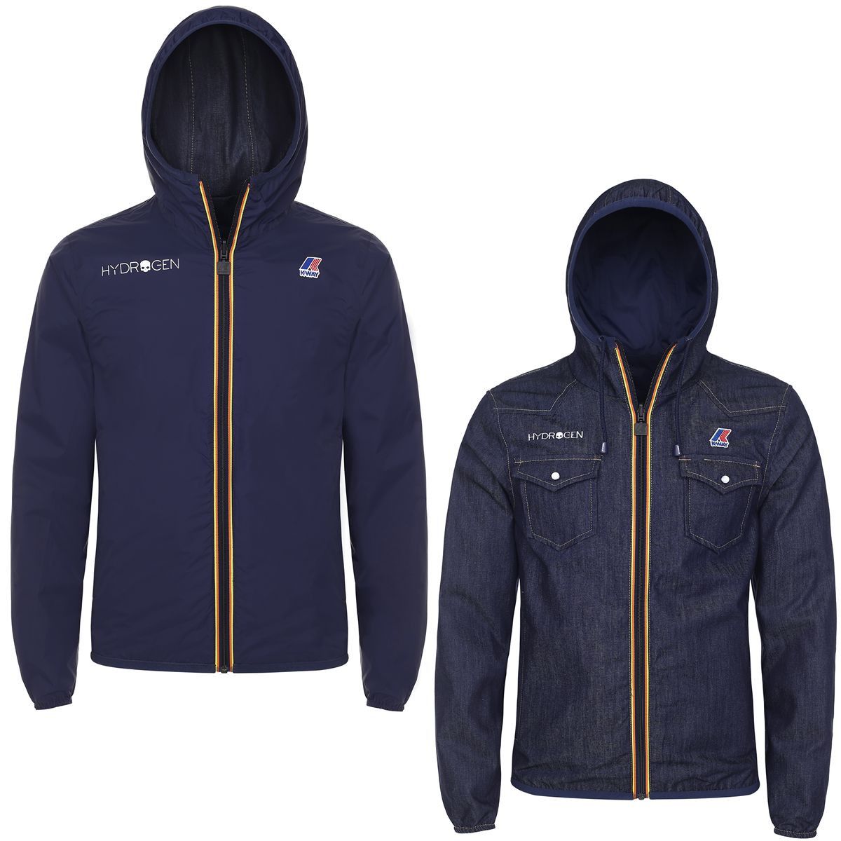 HYDROGEN Hydrogen kway reversible nylon denim jacket Size US M / EU 48-50 / 2 - 1 Thumbnail