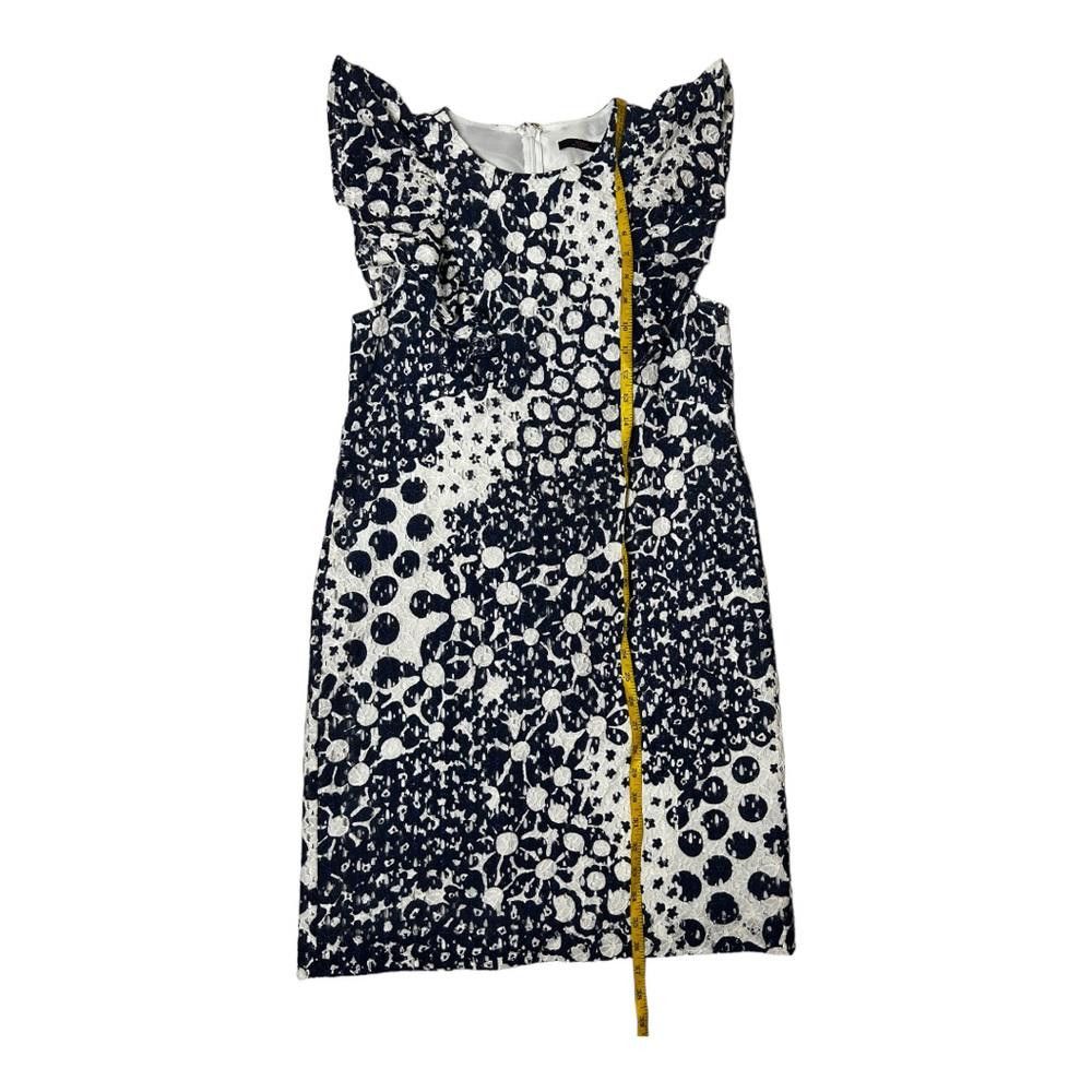 Designer Trina Turk l Energy Ruffle Sleeve Sheath Dress Small Size M / US 6-8 / IT 42-44 - 4 Thumbnail