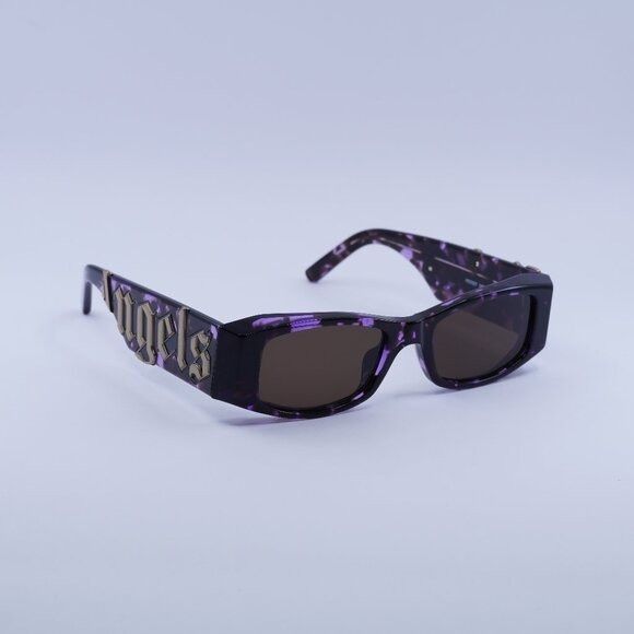 Palm Angels Palm Angels PERI007 ANGEL 3464 Sunglasses Havana Rectangle Size ONE SIZE - 4 Thumbnail