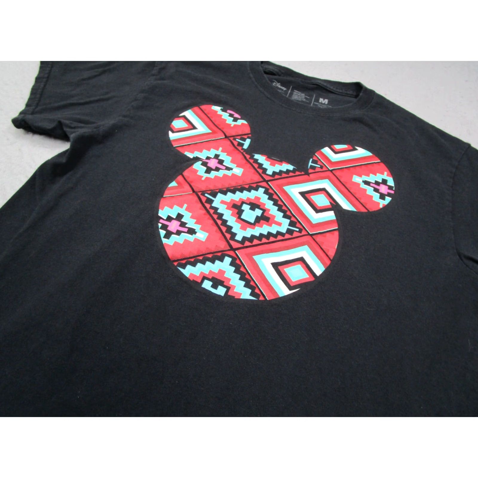 Disney VINTAGE Disney Neff T-Shirt Men’s Medium Black Mickey Mouse Aztec Southwest Cartoon Retro Size US M / EU 48-50 / 2 - 2 Thumbnail