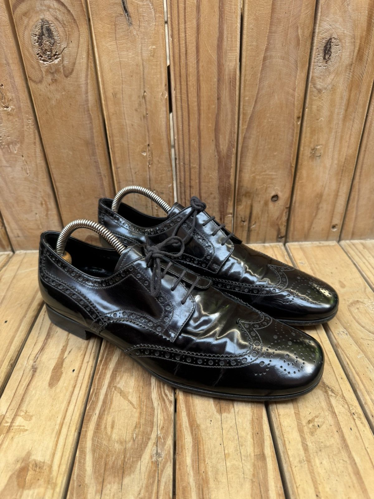 Prada Prada brogue wingtip perforated Men’s dress shoes UK 7 US 8 Size US 8 / EU 41 - 7 Thumbnail