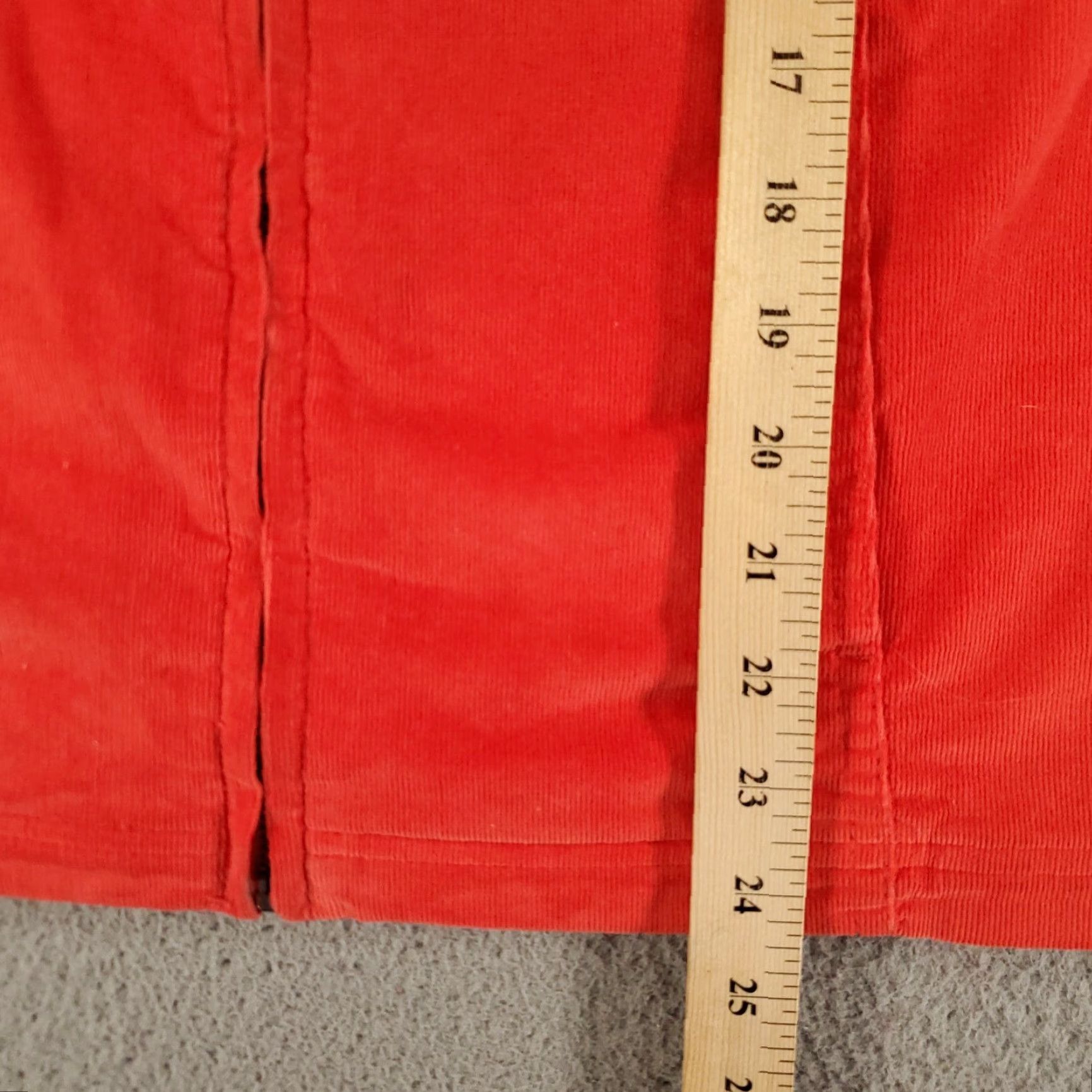 Vintage Fresh Produce Vest Women L Orange Corduroy Full Zip Pockets Size L / US 10 / IT 46 - 3 Thumbnail