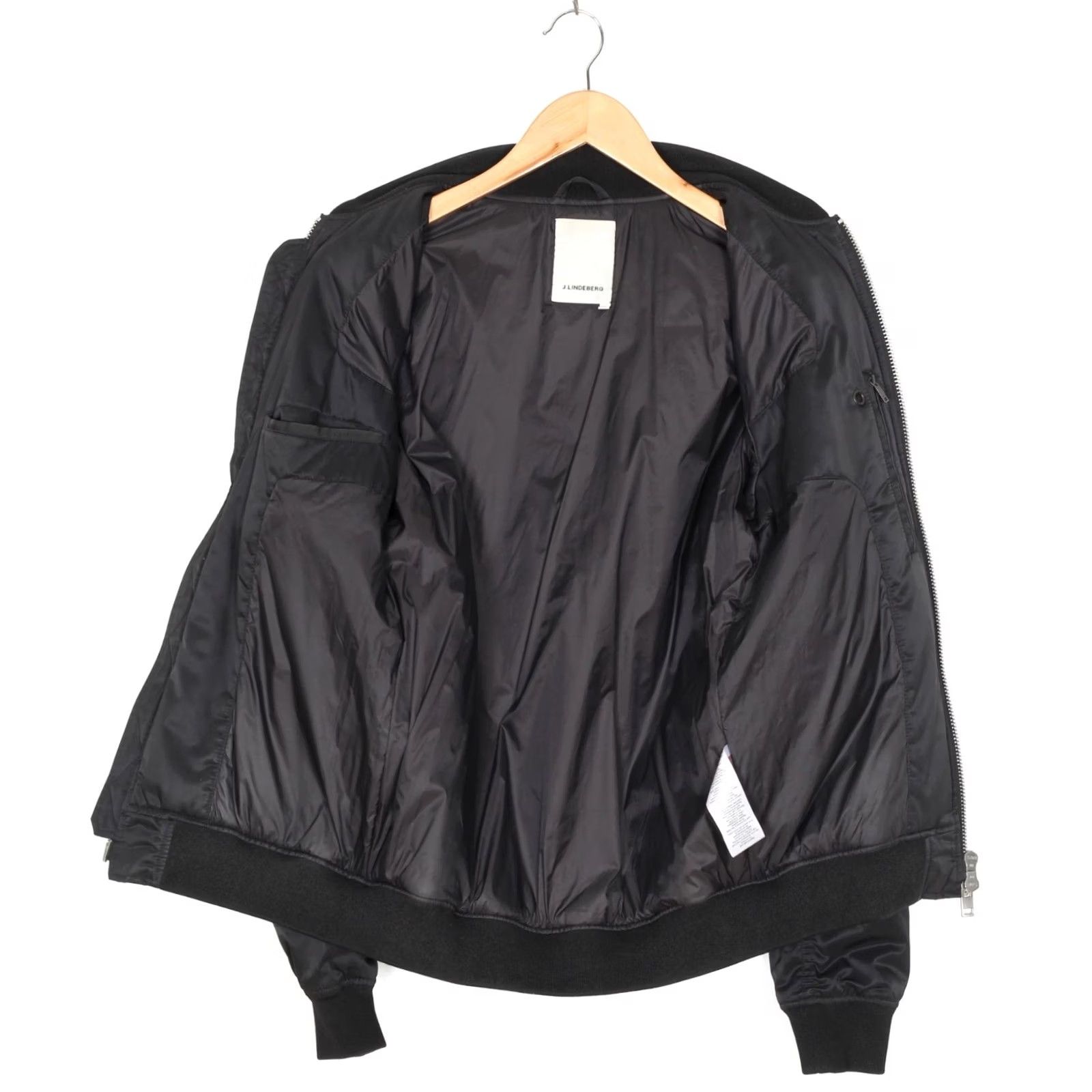 J.Lindeberg J.LINDEBERG Rafe 72 Bomber Jacket Men S MJ5900 Satin Bomber Jacket Black Small Mens Size US S / EU 44-46 / 1 - 4 Thumbnail