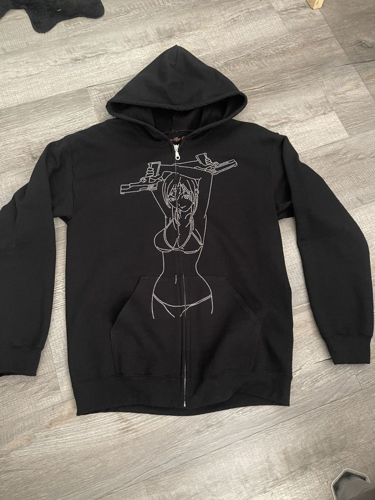 Other Anime girl gun rhinestone zip up hoodie Size US M / EU 48-50 / 2 - 1 Thumbnail