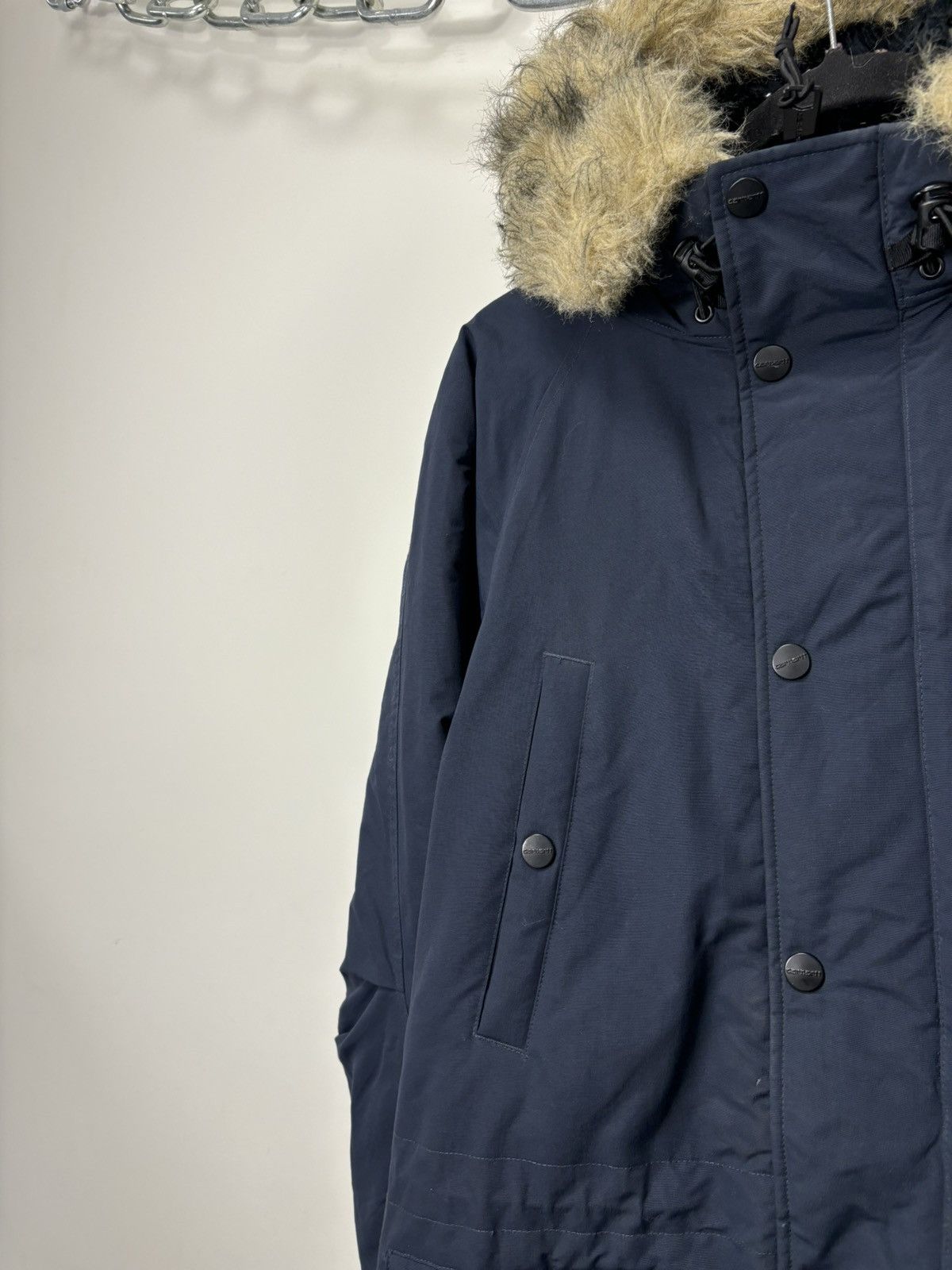 Carhartt Vintage Carhartt WIP Men’s Navy Fur Anchorage Parka Jacket Size US S / EU 44-46 / 1 - 8 Thumbnail