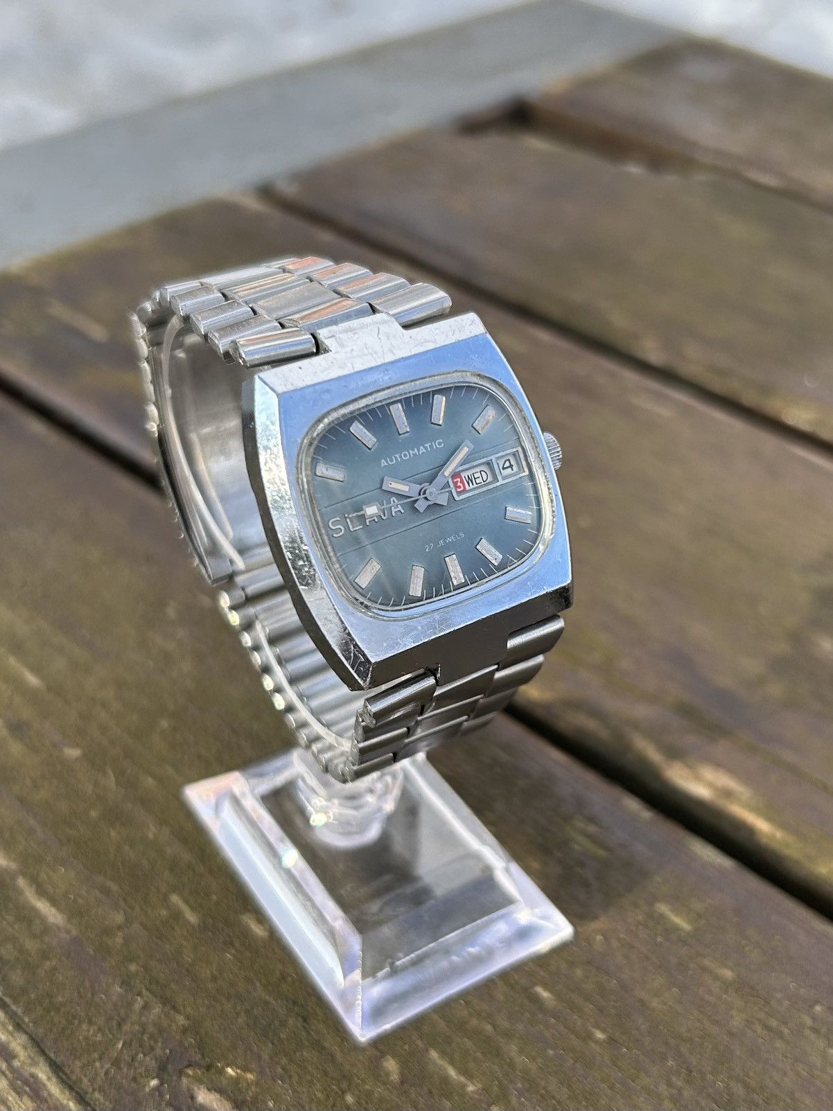 Vintage Vintage Watch Retro Soviet USSR Automatic Slava Tank Size ONE SIZE - 13 Thumbnail