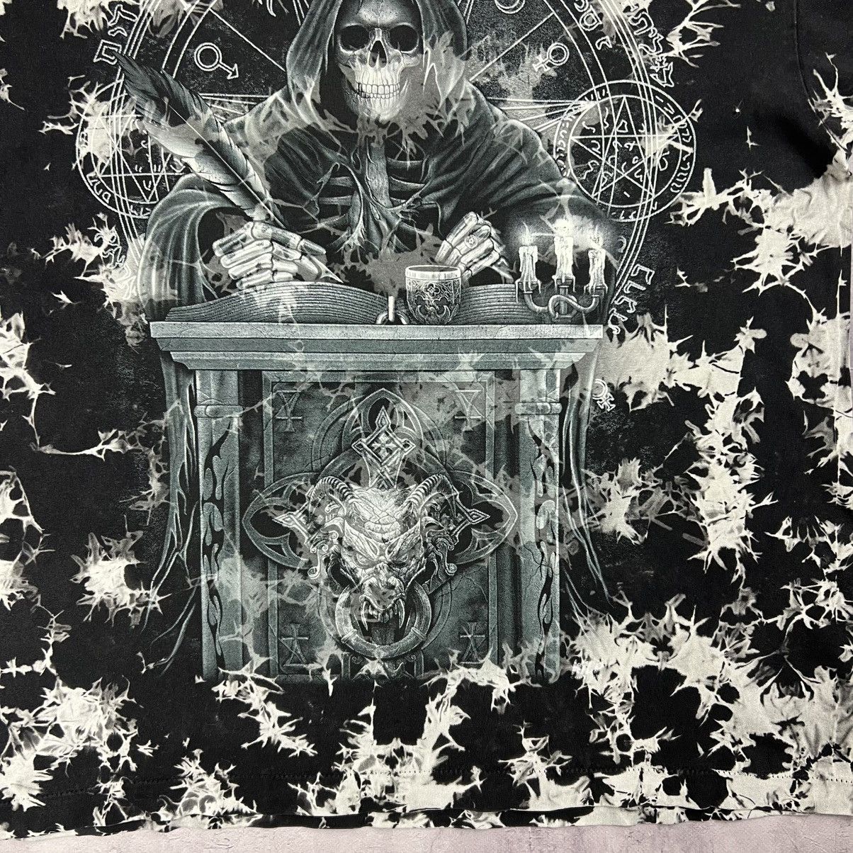 Other Rare! Skeleton Overprint Skull Logo 666 Y2K 90s Size US L / EU 52-54 / 3 - 7 Thumbnail