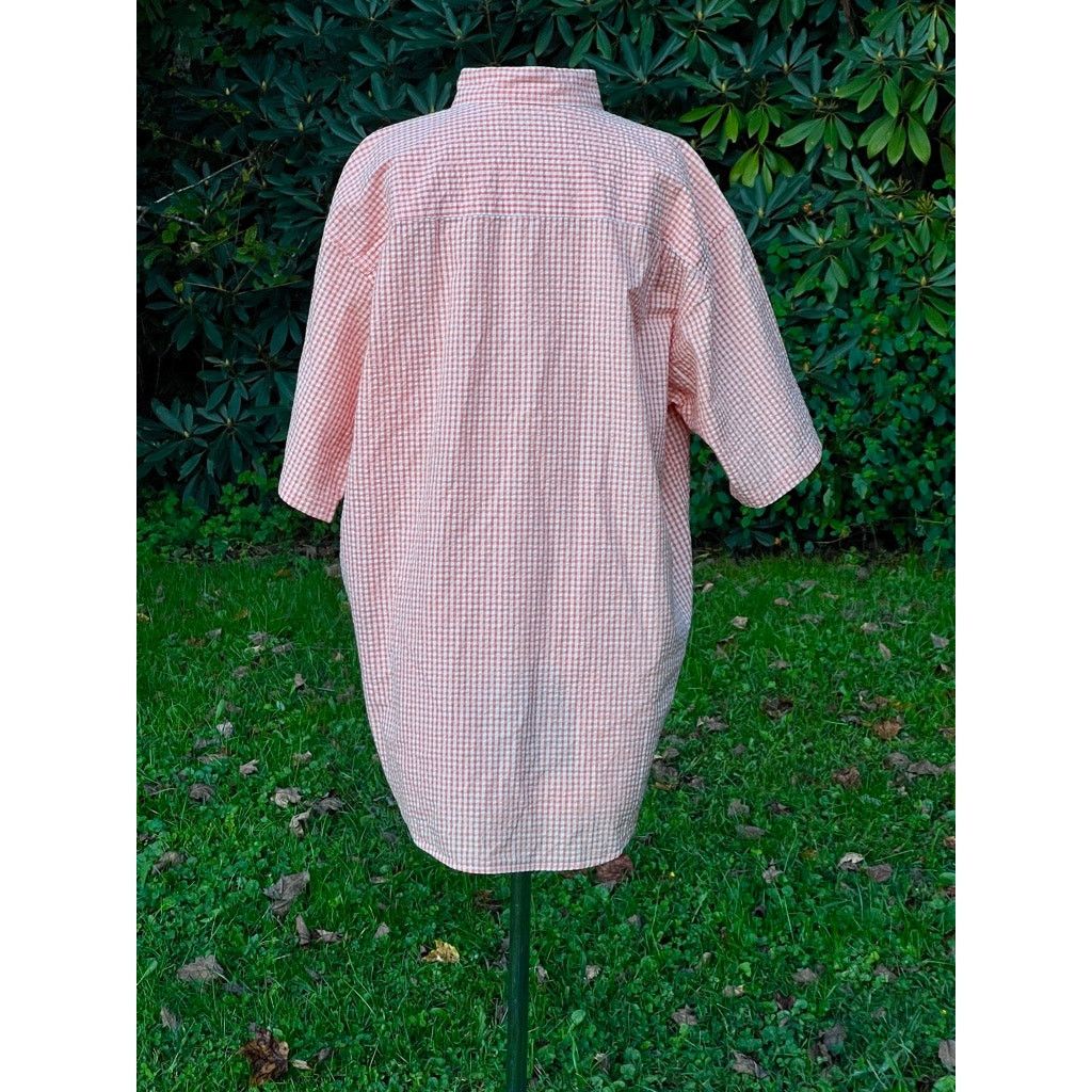 Geoffrey Beene Men's M Geoffrey Beene Seersucker Orange White Short Sleeve Size US M / EU 48-50 / 2 - 2 Thumbnail